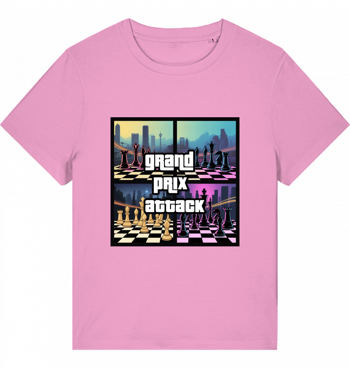 Schach Damen T-Shirt Grand Prix Attack Chess Bio-Baumwolle Fairtrade