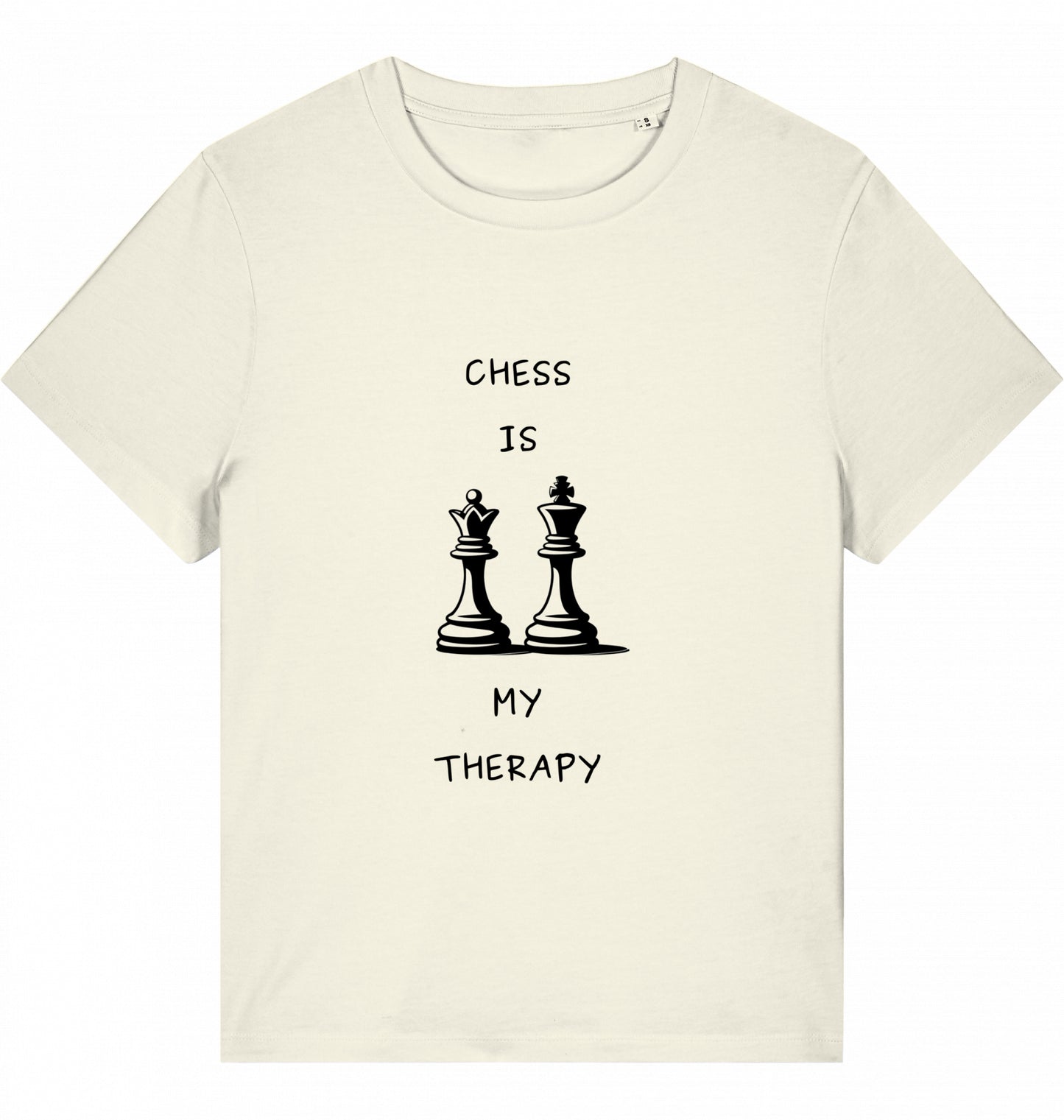 Schach Damen T-Shirt Chess Is My Therapy Bio-Baumwolle Fairtrade