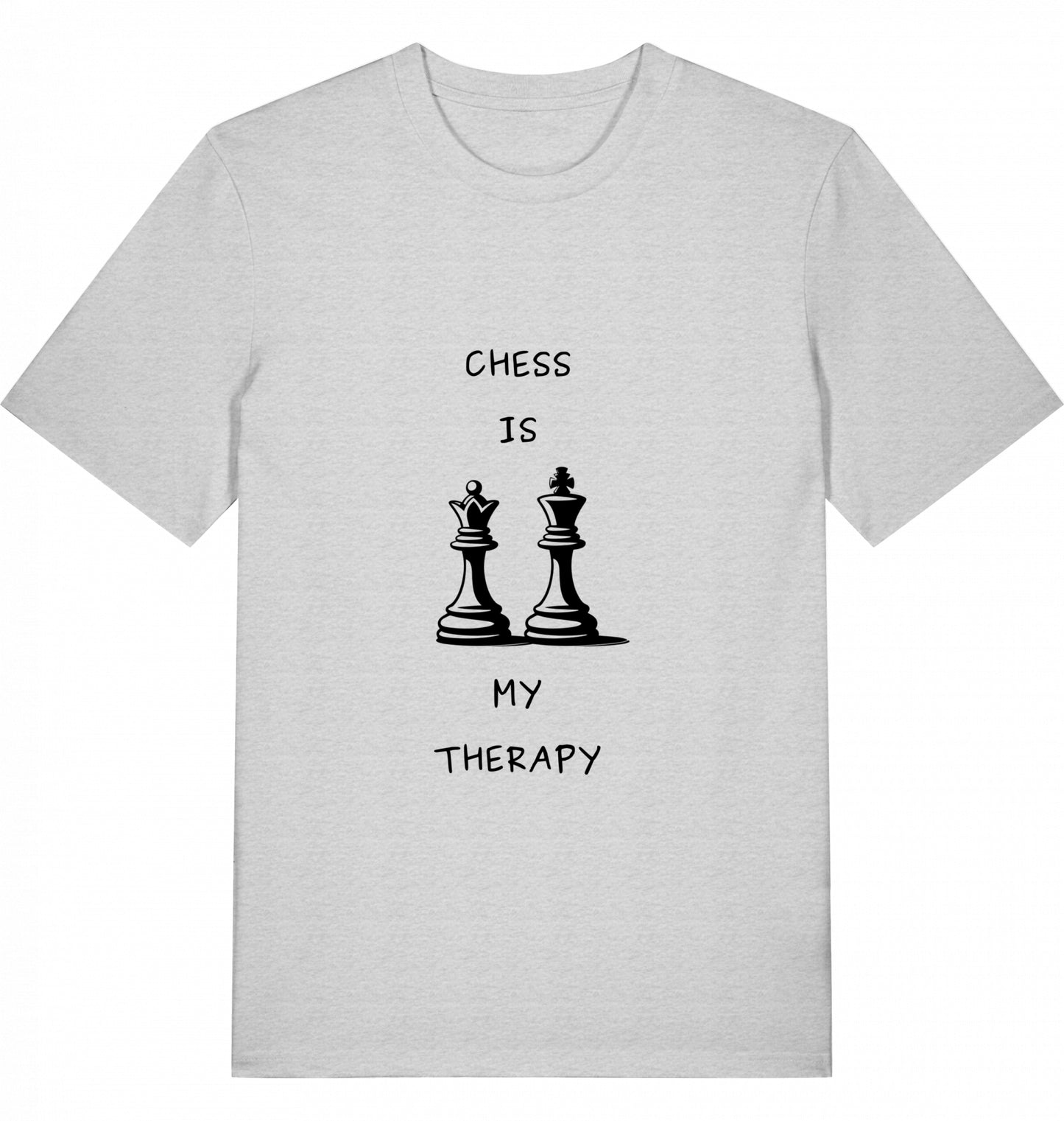 Schach T-Shirt Chess Is My Therapy Herren Männer Bio-Baumwolle Fairtrade