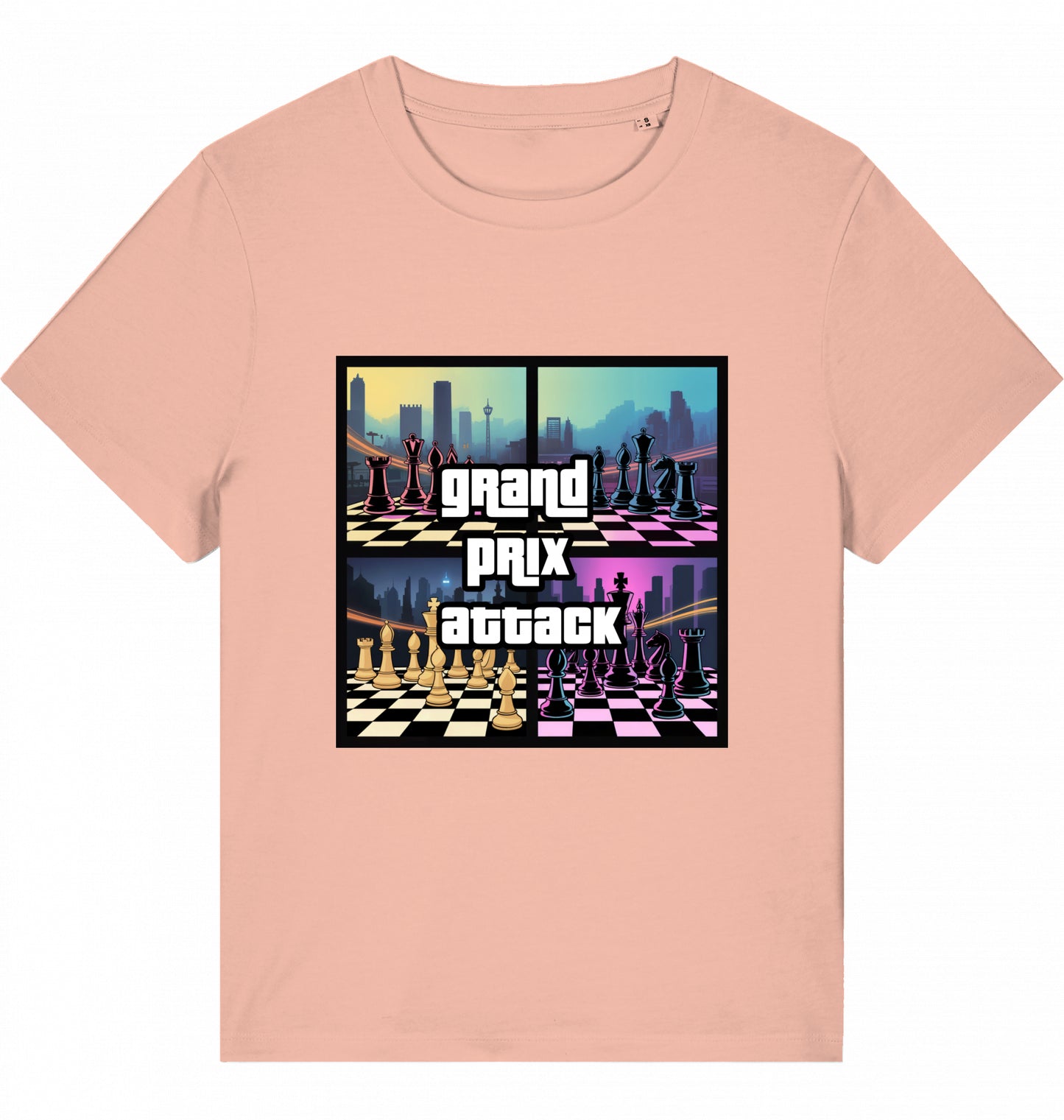 Schach Damen T-Shirt Grand Prix Attack Chess Bio-Baumwolle Fairtrade