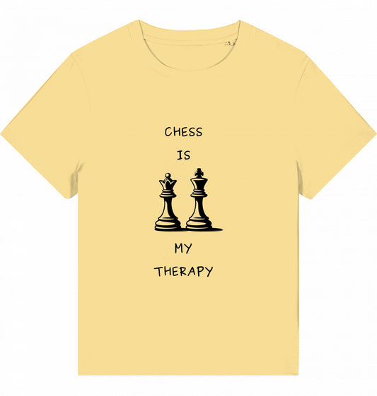 Schach Damen T-Shirt Chess Is My Therapy Bio-Baumwolle Fairtrade