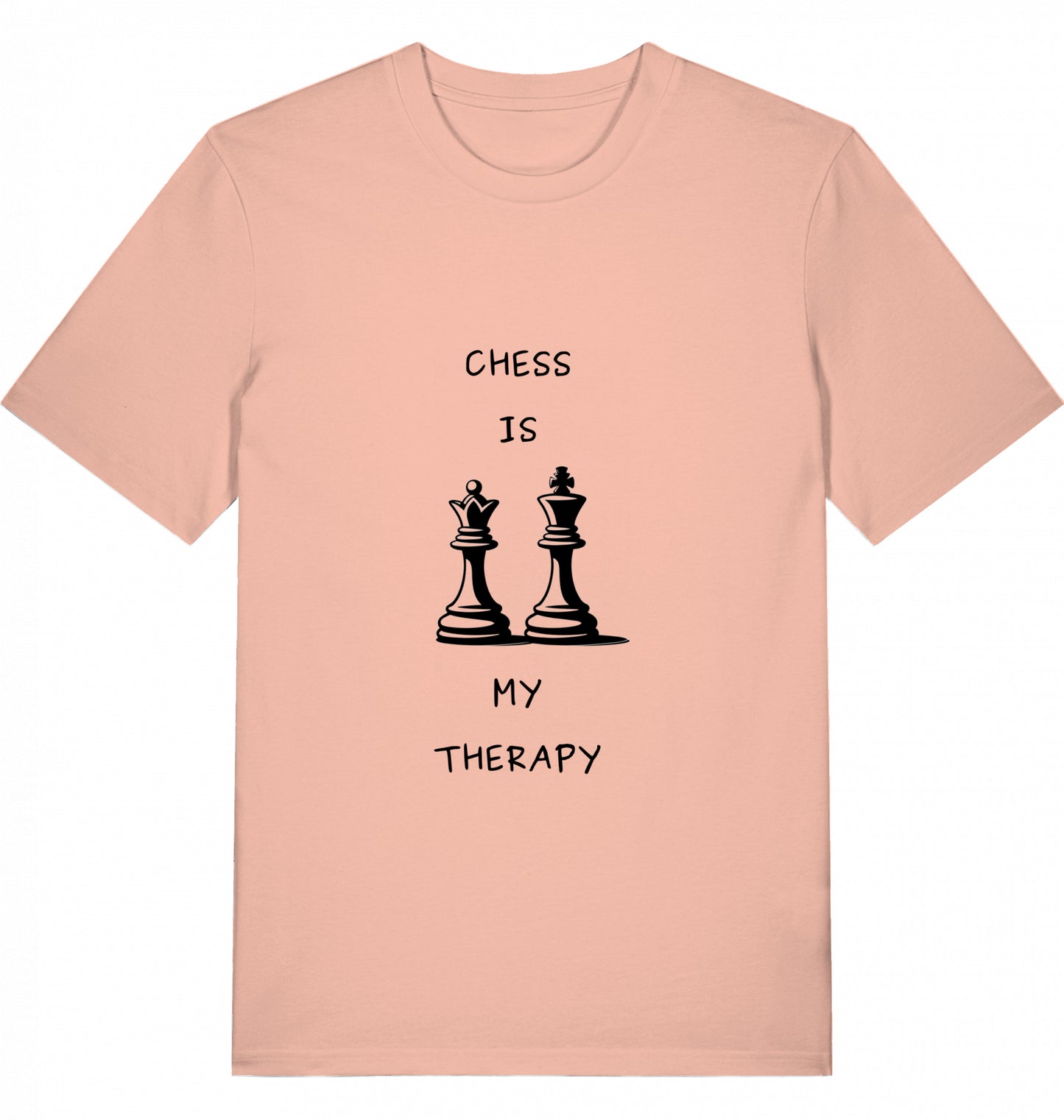 Schach T-Shirt Chess Is My Therapy Herren Männer Bio-Baumwolle Fairtrade