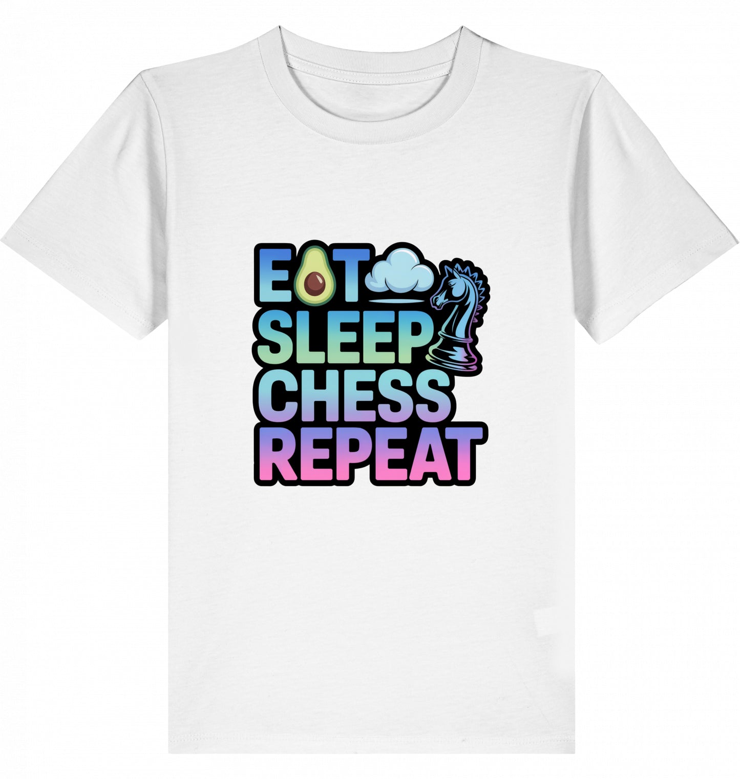 Kinder T-Shirt Eat Sleep Chess Repeat
