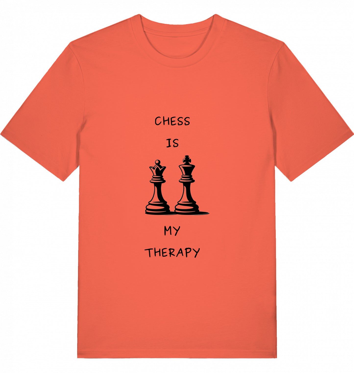 Schach T-Shirt Chess Is My Therapy Herren Männer Bio-Baumwolle Fairtrade