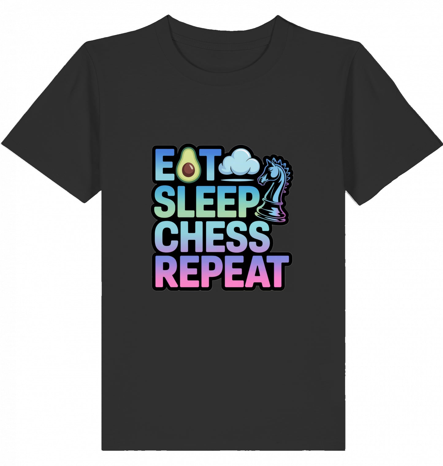 Kinder T-Shirt Eat Sleep Chess Repeat