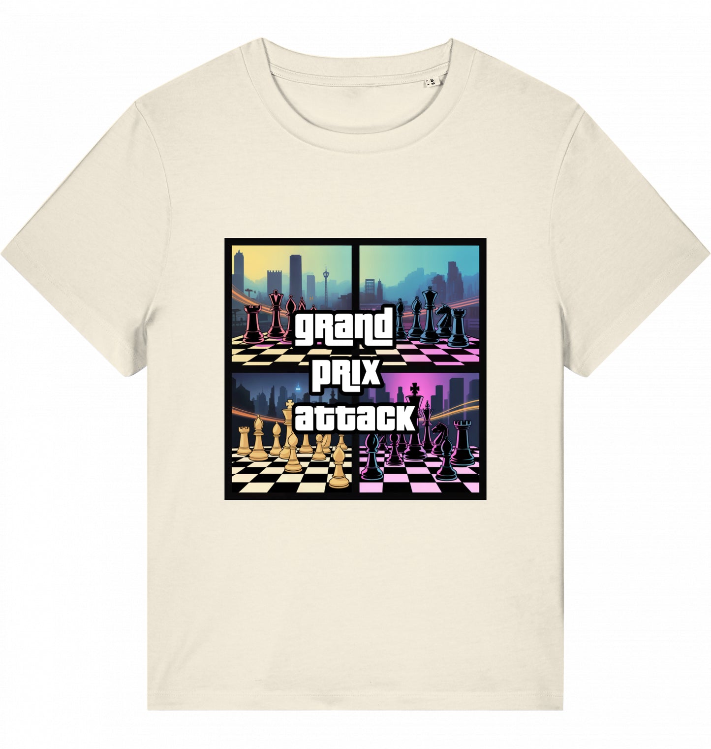 Schach Damen T-Shirt Grand Prix Attack Chess Bio-Baumwolle Fairtrade