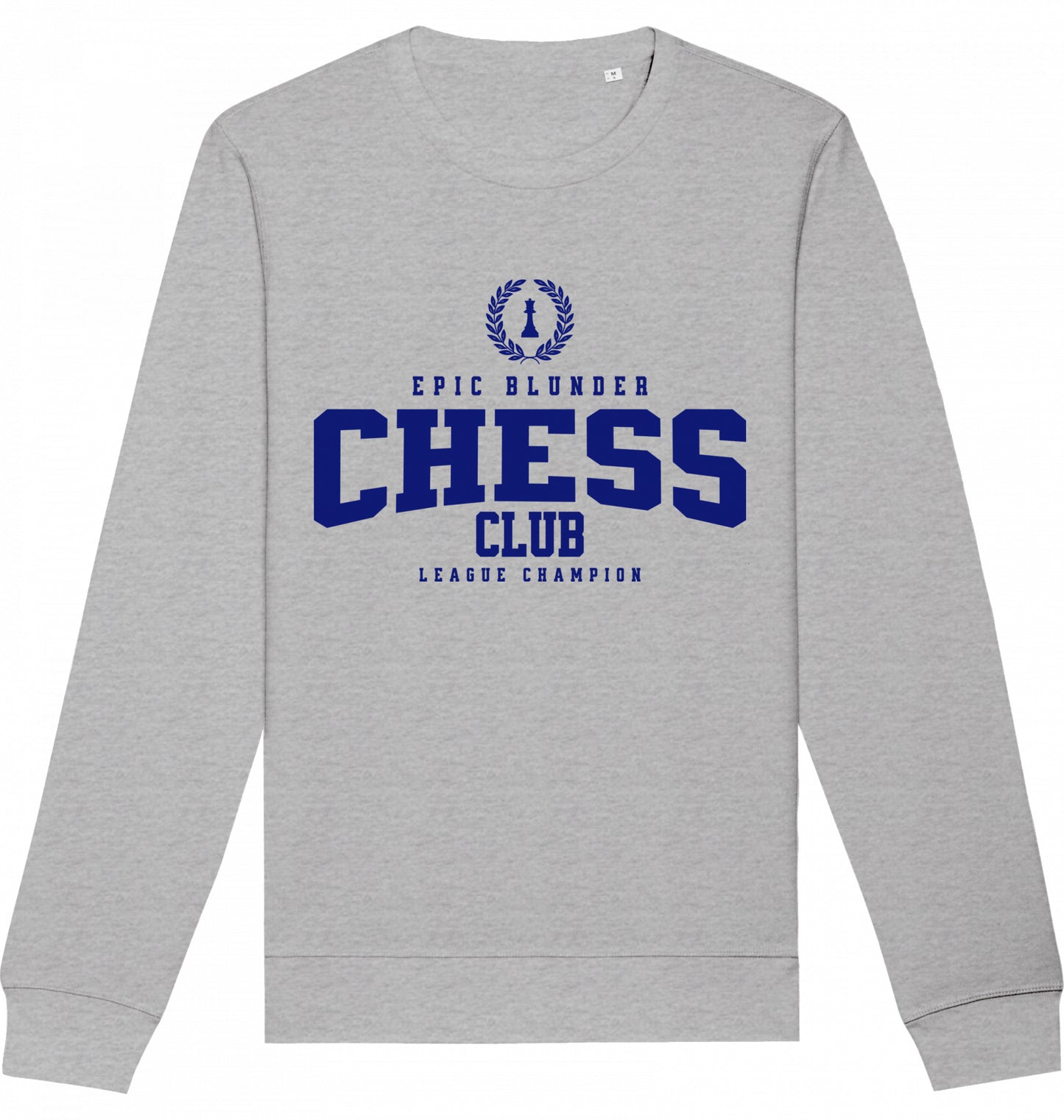 Schach Pullover Sweater Epic Blunder Chess Club Grau