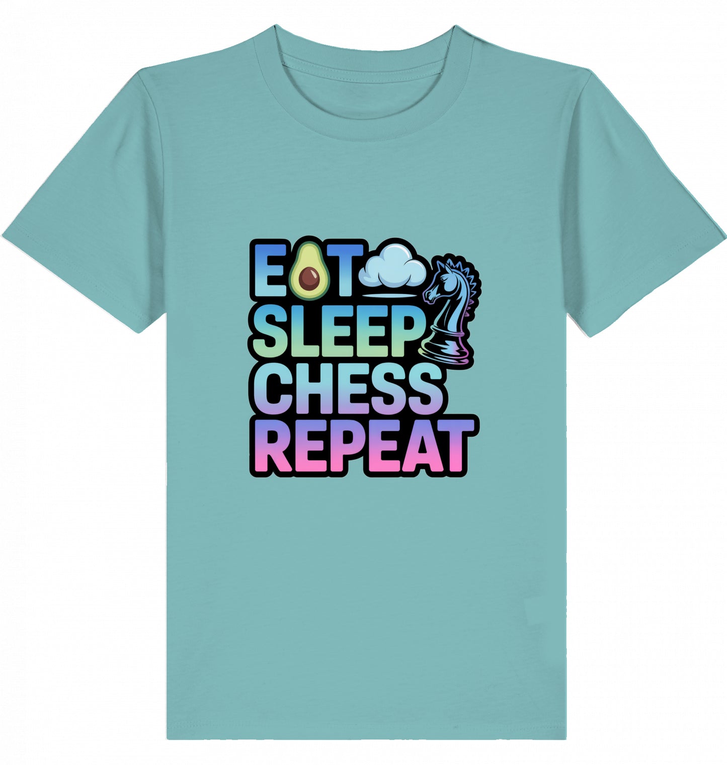 Kinder T-Shirt Eat Sleep Chess Repeat