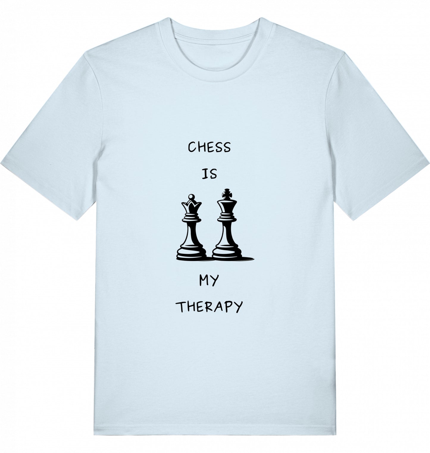 Schach T-Shirt Chess Is My Therapy Herren Männer Bio-Baumwolle Fairtrade