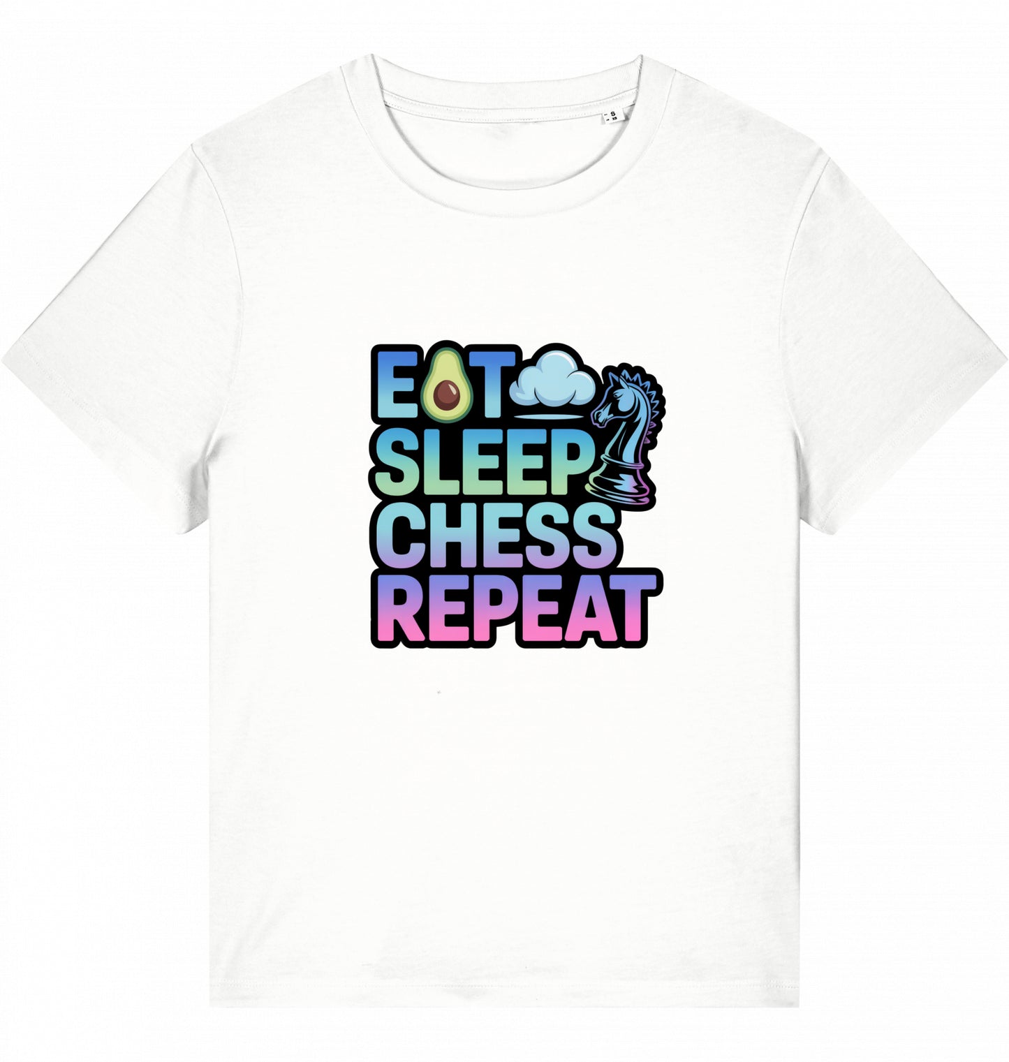 Damen T-Shirt Eat Sleep Chess Repeat
