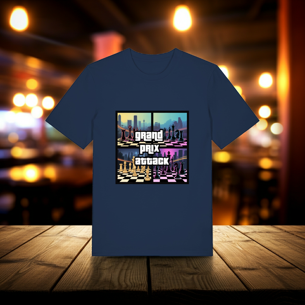 Schach T-Shirt Grand Prix Attack Chess Herren Männer Bio-Baumwolle Fairtrade