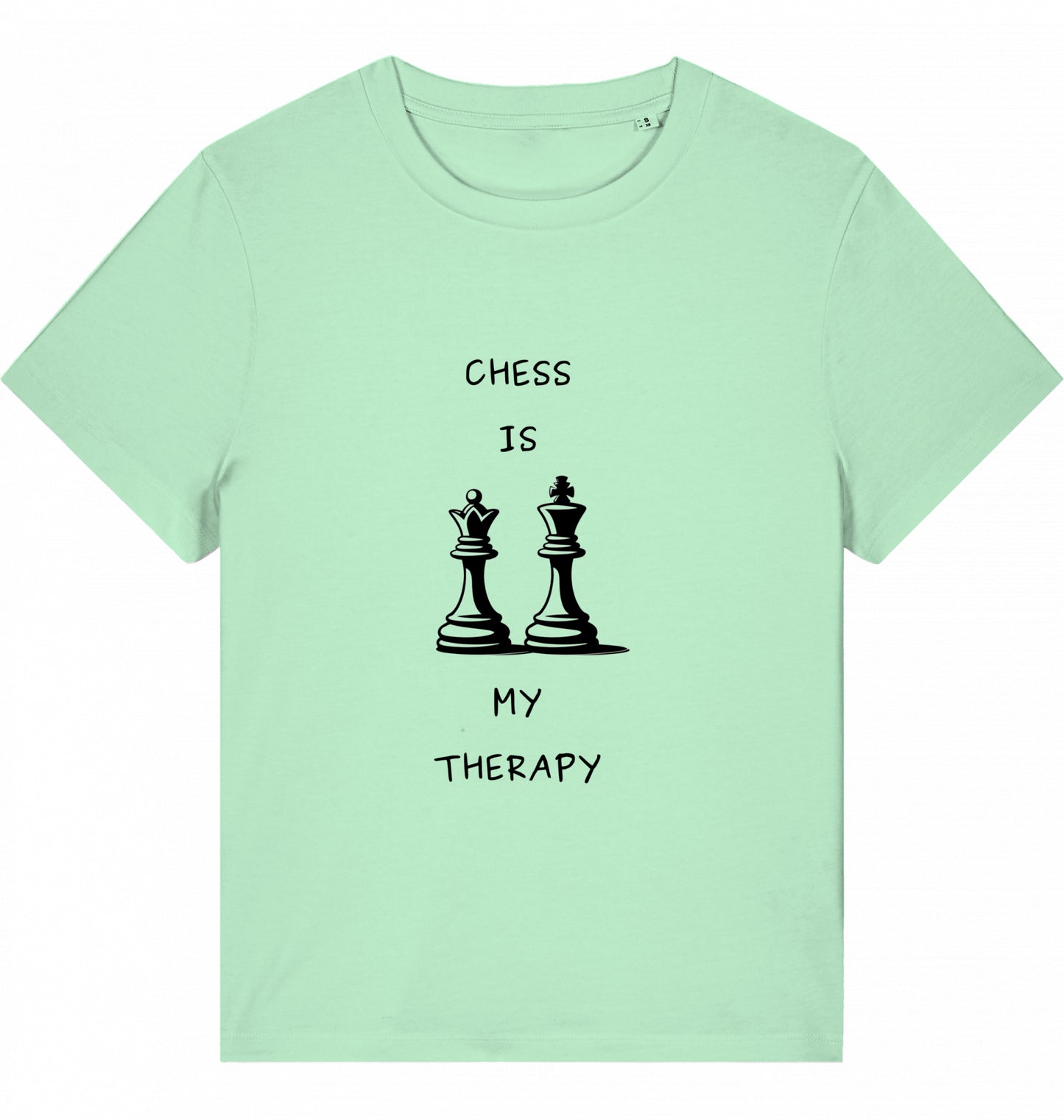 Schach Damen T-Shirt Chess Is My Therapy Bio-Baumwolle Fairtrade