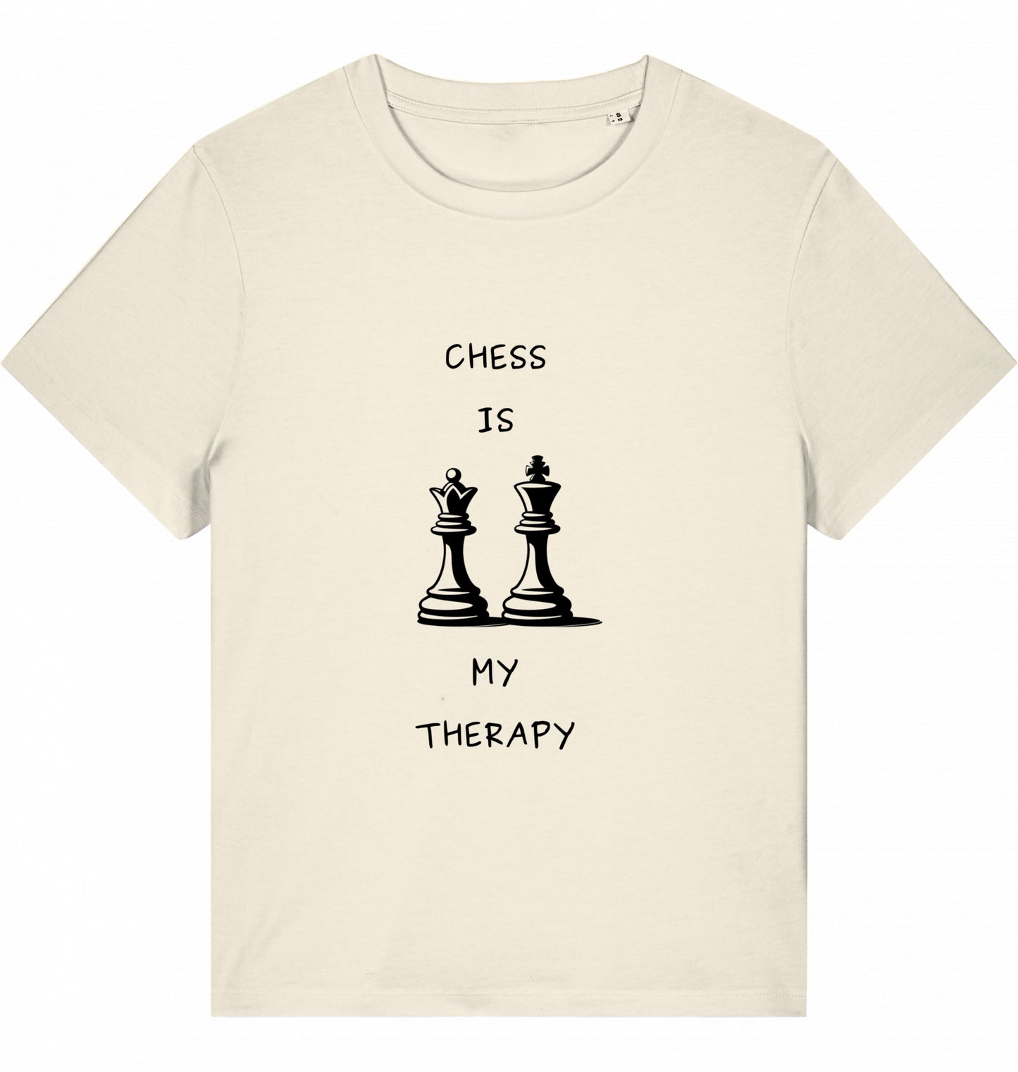 Schach Damen T-Shirt Chess Is My Therapy Bio-Baumwolle Fairtrade