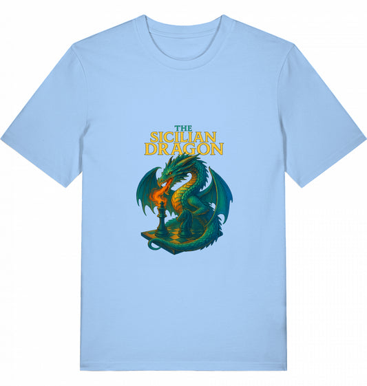 Chess T-Shirt Sicilian Dragon Chess Men Organic Cotton Fairtrade