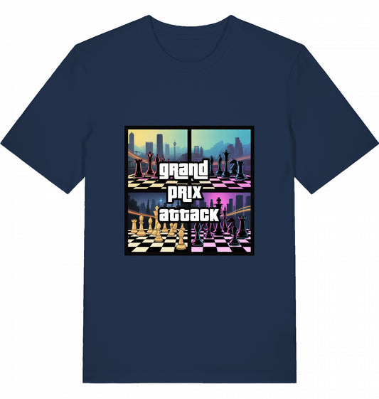Schach T-Shirt Grand Prix Attack Chess Herren Männer Bio-Baumwolle Fairtrade