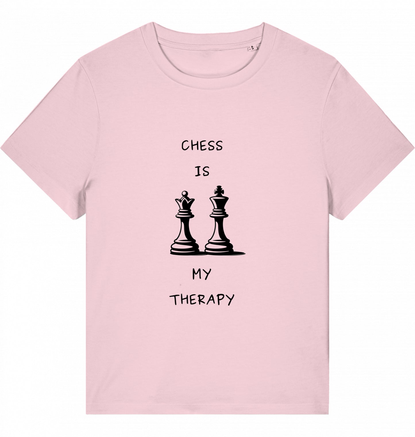 Schach Damen T-Shirt Chess Is My Therapy Bio-Baumwolle Fairtrade