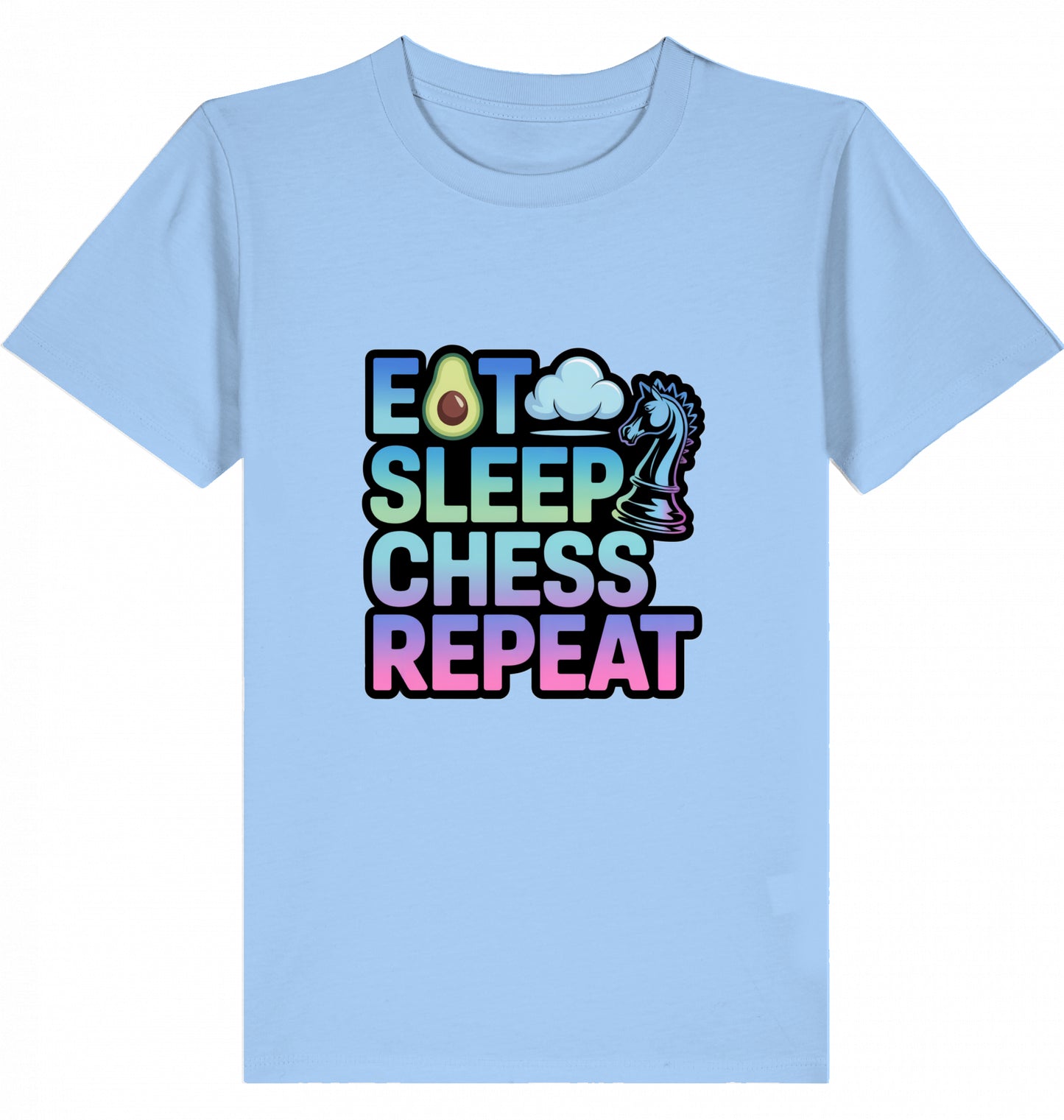 Kinder T-Shirt Eat Sleep Chess Repeat