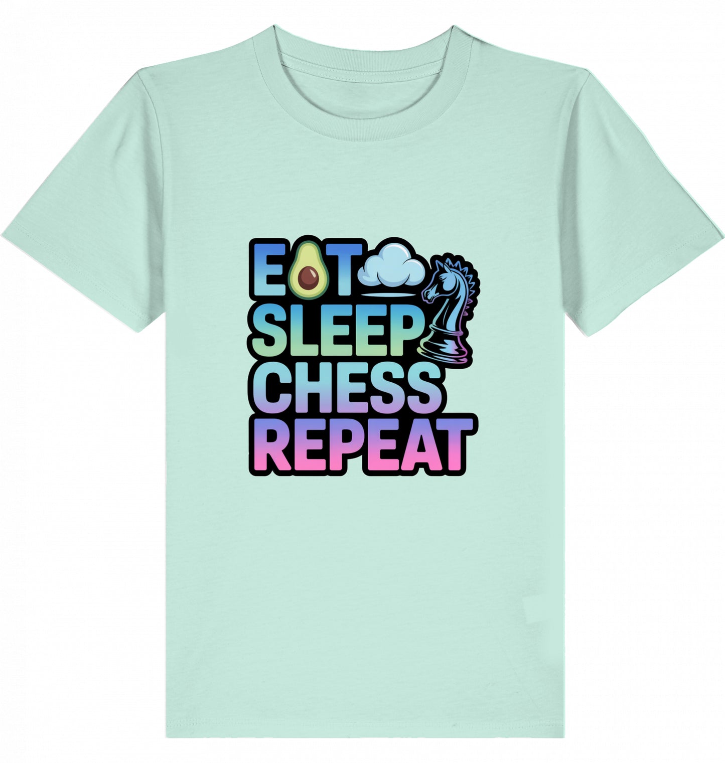 Kinder T-Shirt Eat Sleep Chess Repeat