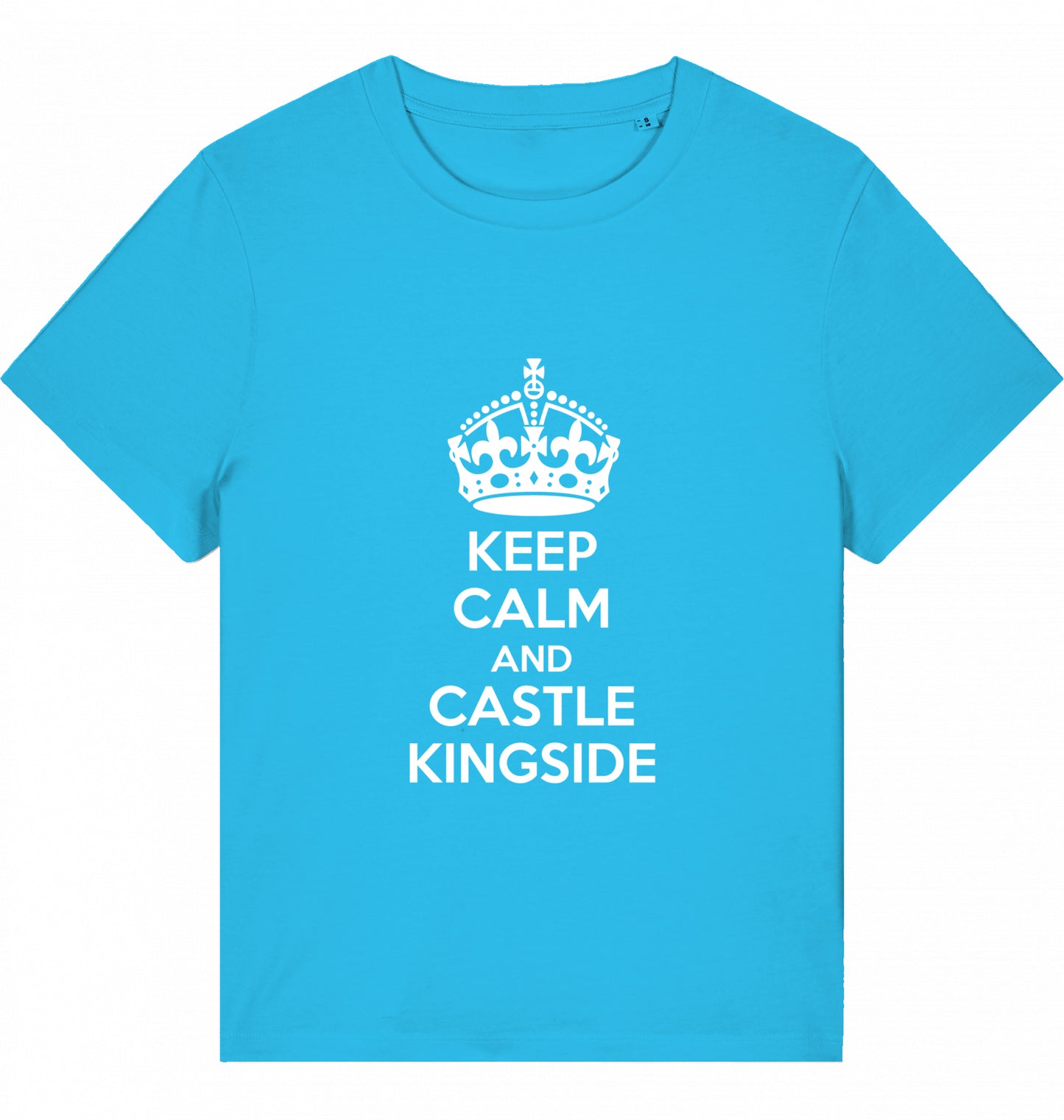 Schach Damen T-Shirt Keep Calm And Castle Kingside Bio-Baumwolle Fairtrade Chess