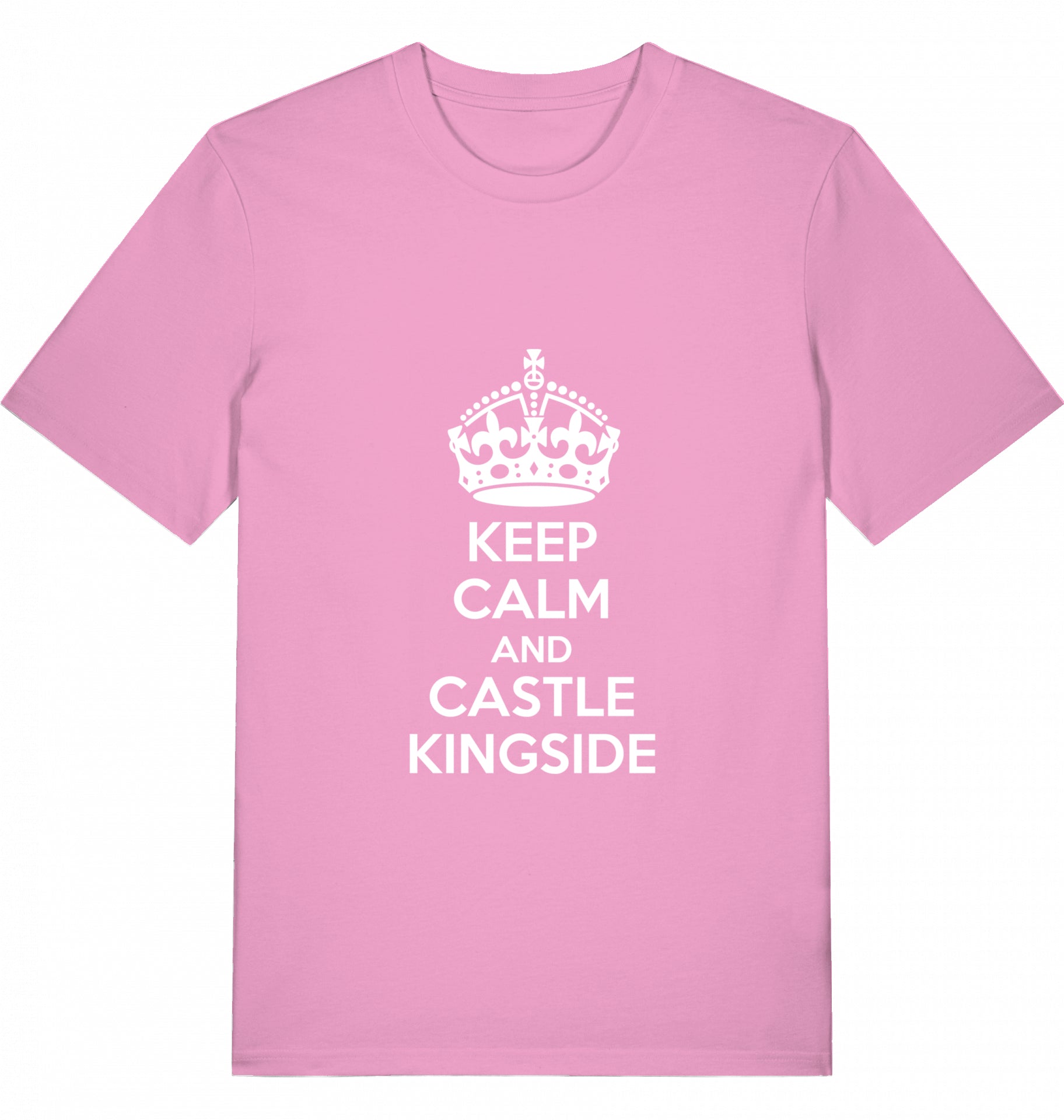 Chess T-Shirt Keep Calm And Castle Kingside Men Organic Cotton Fairtrade Chess
