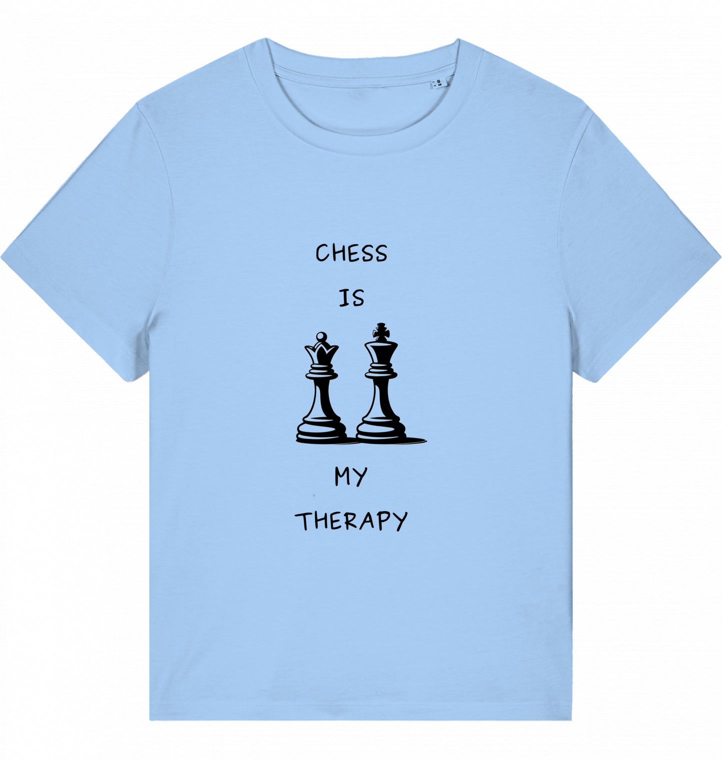 Schach Damen T-Shirt Chess Is My Therapy Bio-Baumwolle Fairtrade
