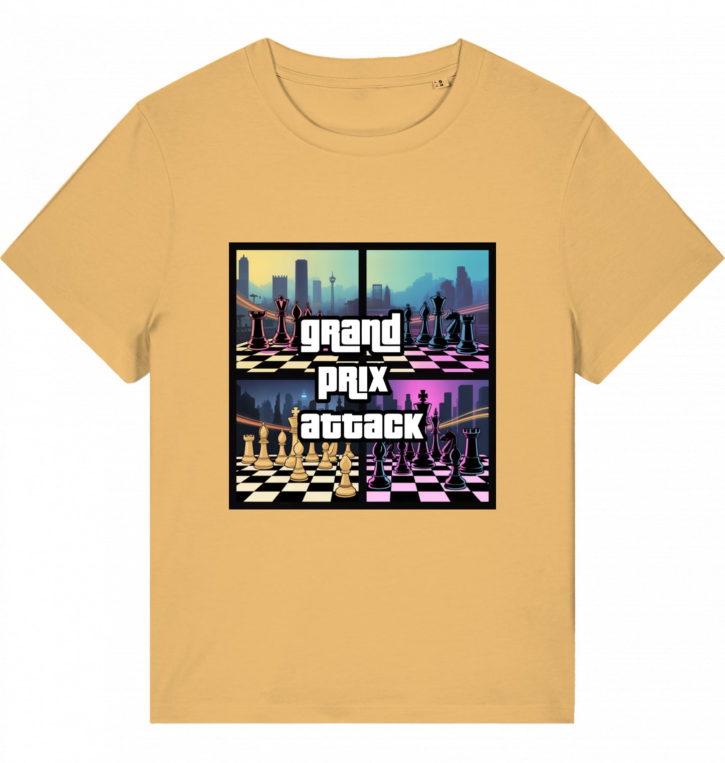 Schach Damen T-Shirt Grand Prix Attack Chess Bio-Baumwolle Fairtrade