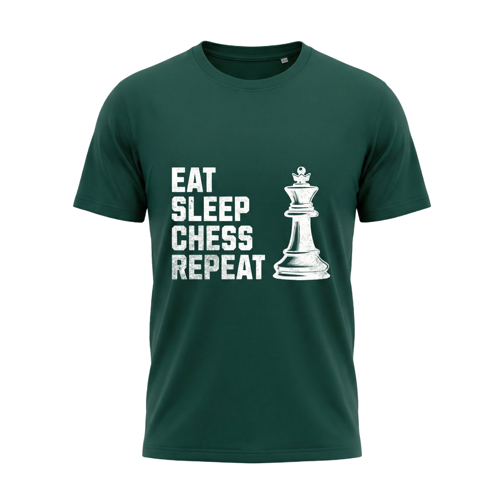 Schach T-Shirt Eat Sleep Chess Repeat V2