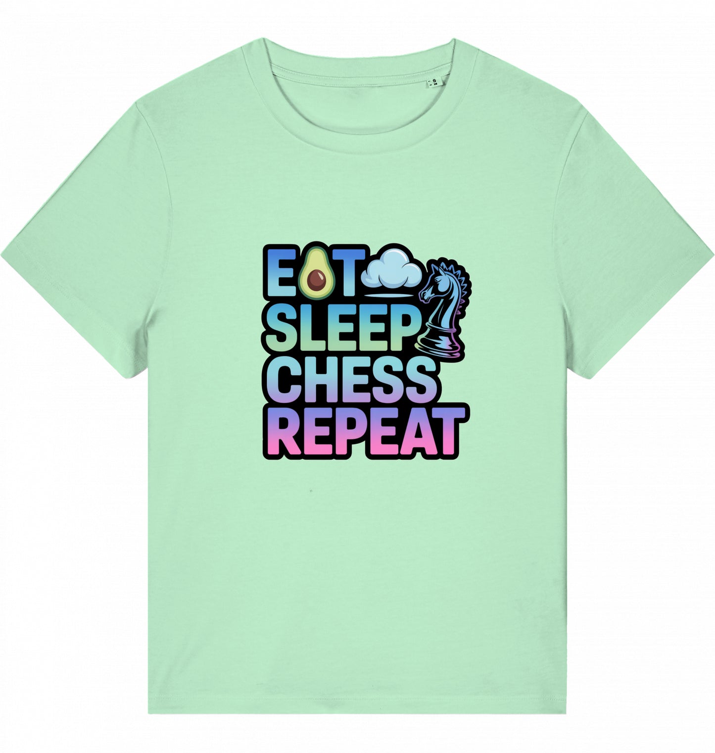 Damen T-Shirt Eat Sleep Chess Repeat
