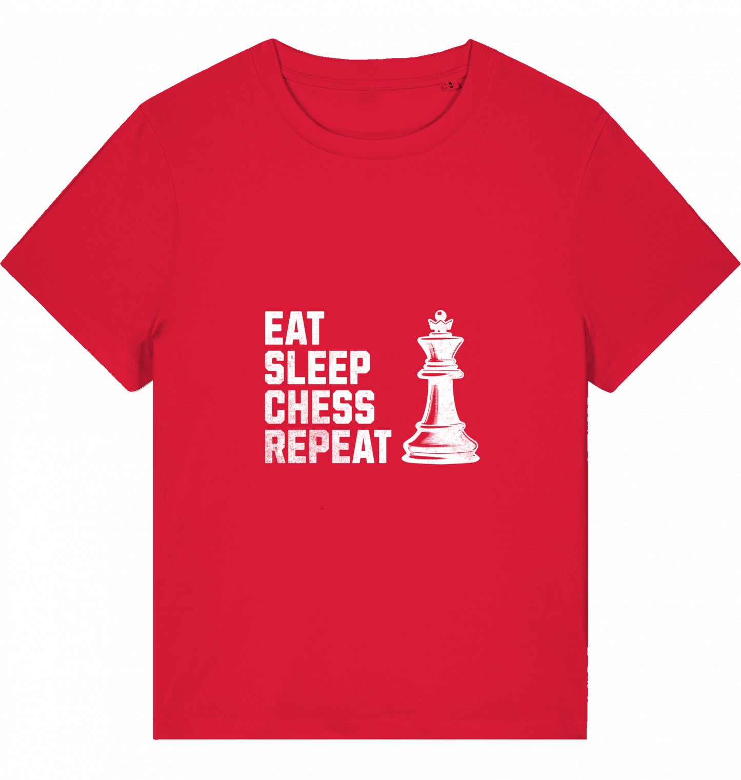 Damen Schach T-Shirt Eat Sleep Chess Repeat