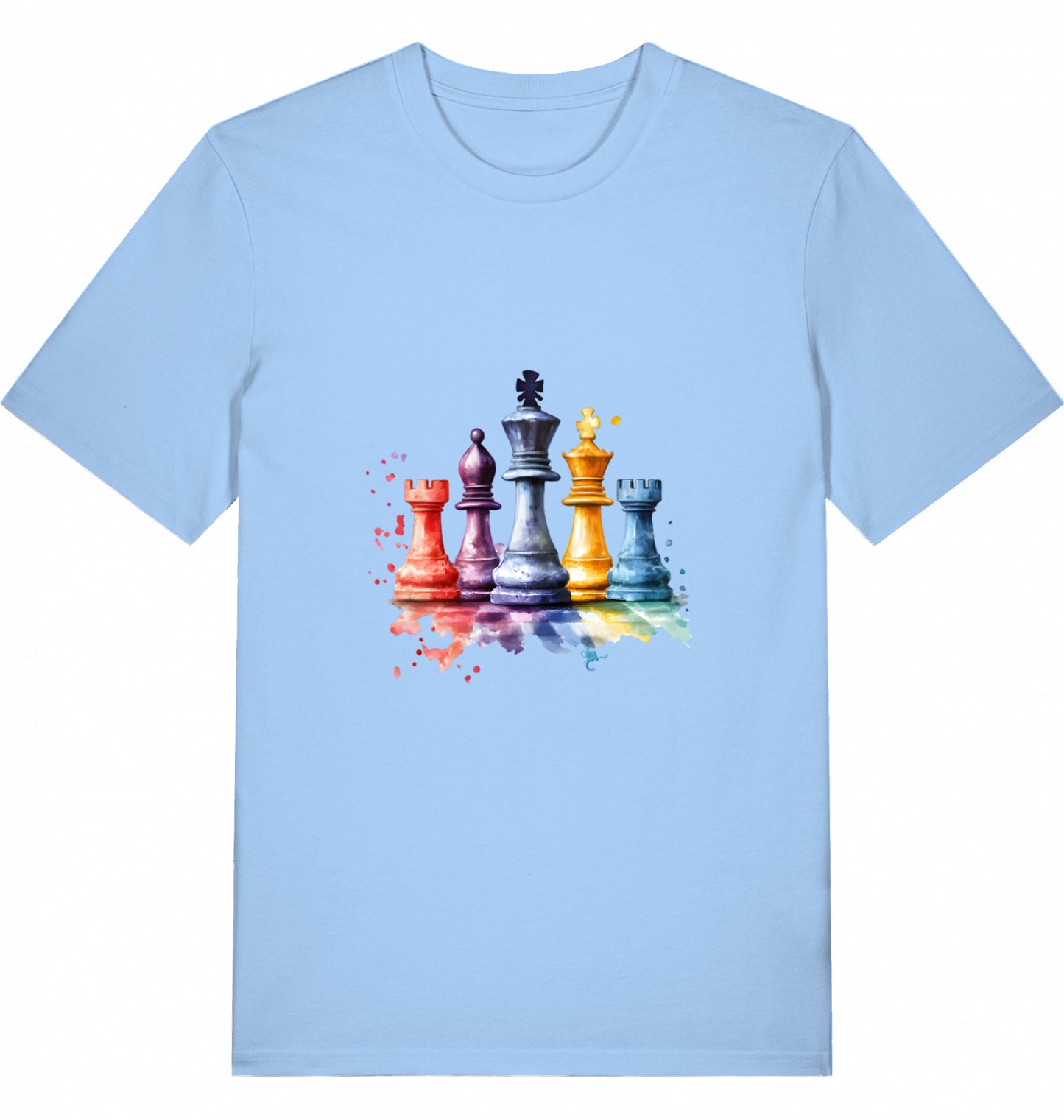 T-Shirt Aquarell Schach Figuren