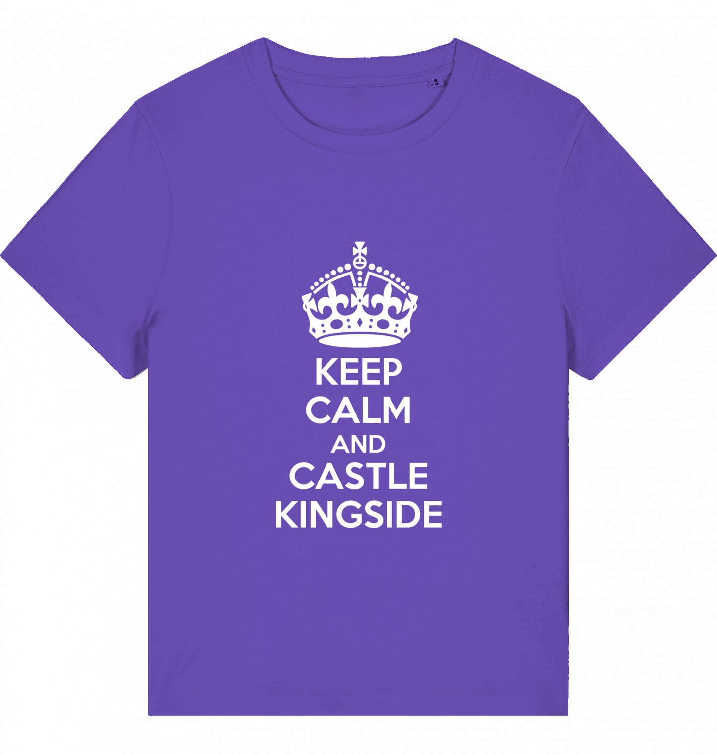 Schach Damen T-Shirt Keep Calm And Castle Kingside Bio-Baumwolle Fairtrade Chess