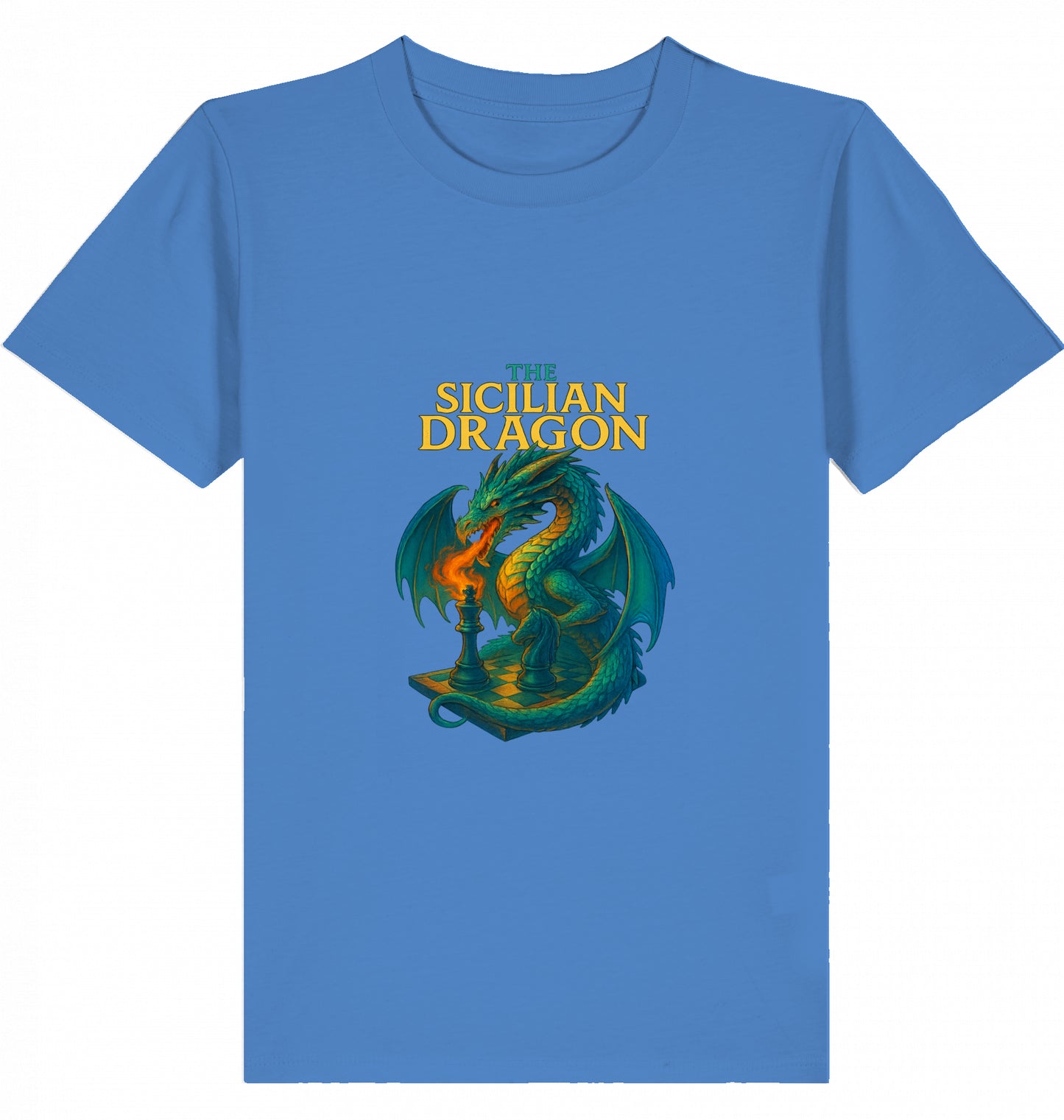 Kids  Kinder Schach T-Shirt Sicilian Dragon