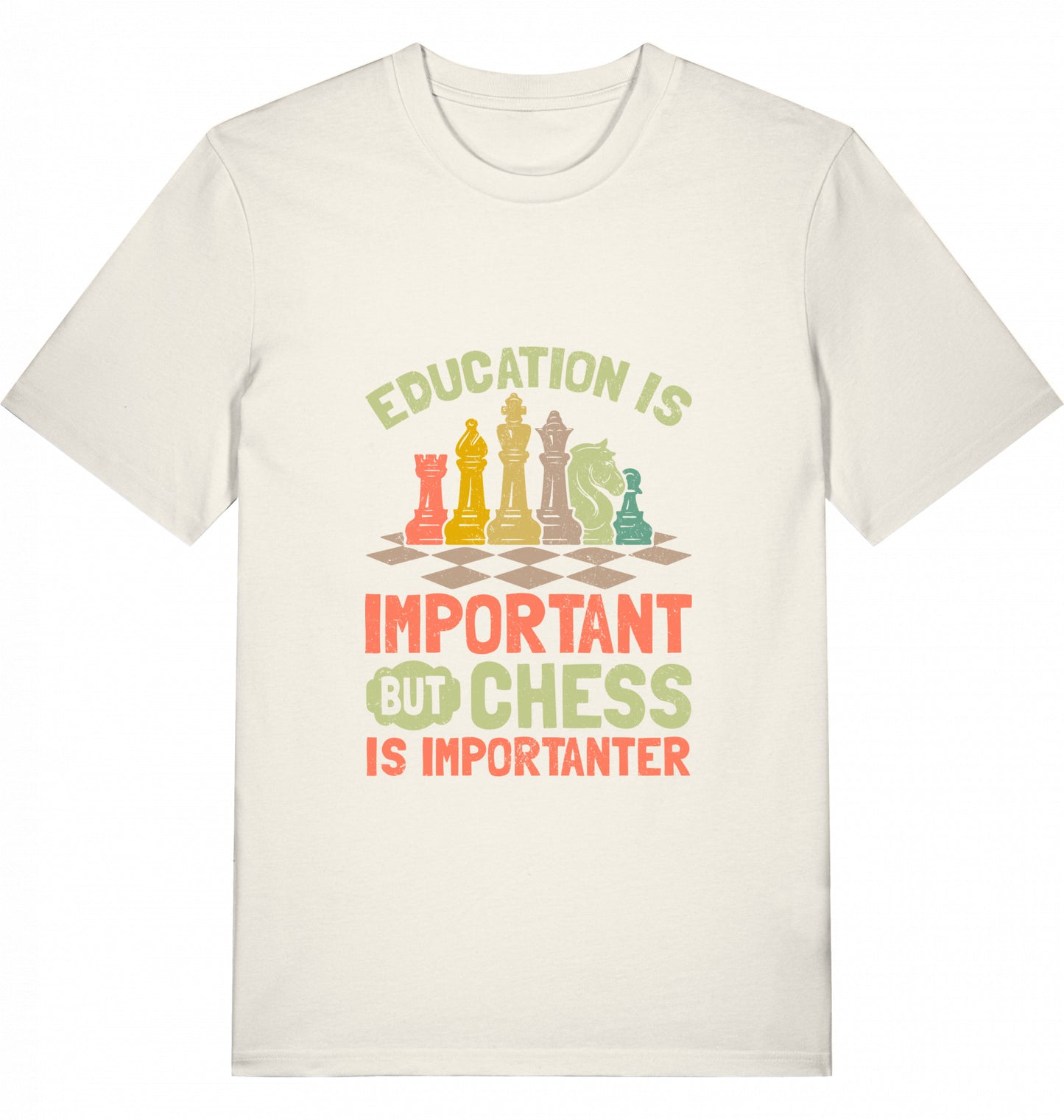 Schach T-Shirt "Chess is importanter"