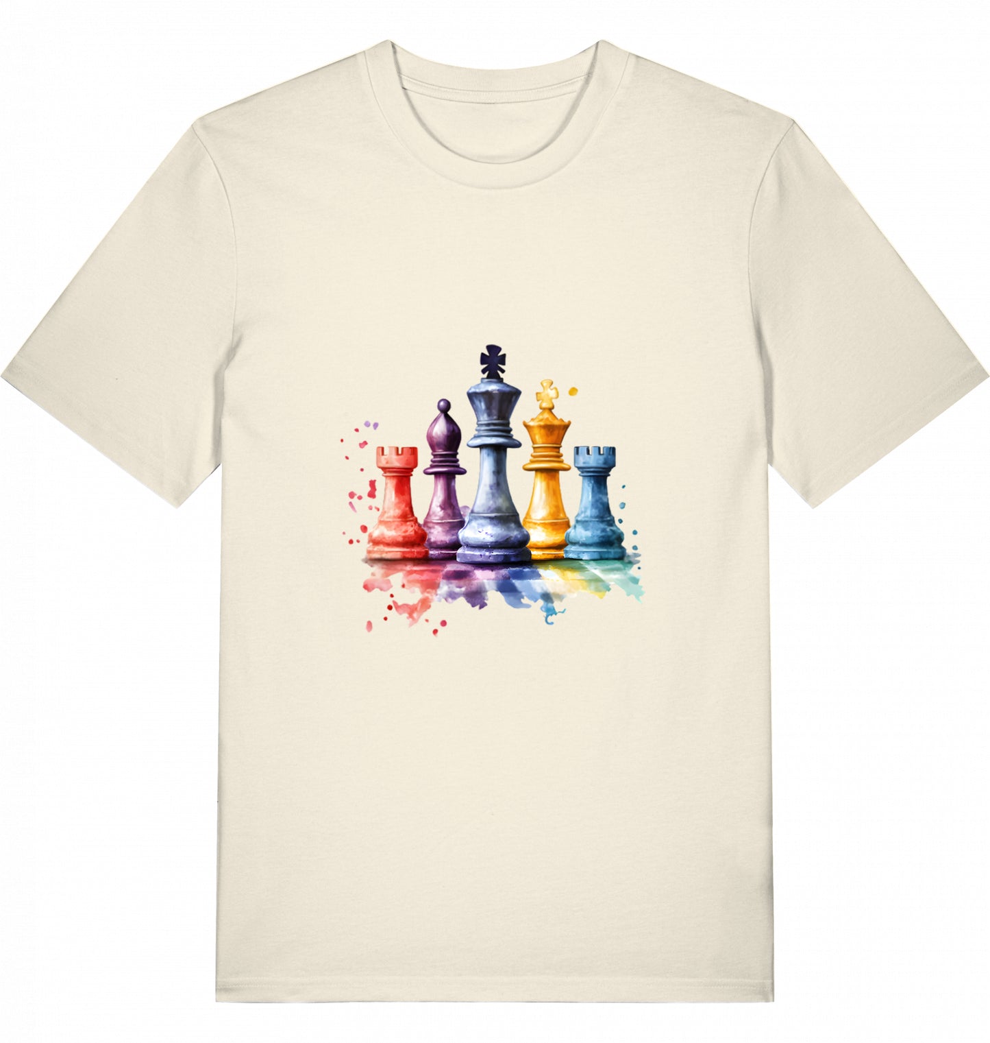 T-Shirt Aquarell Schach Figuren