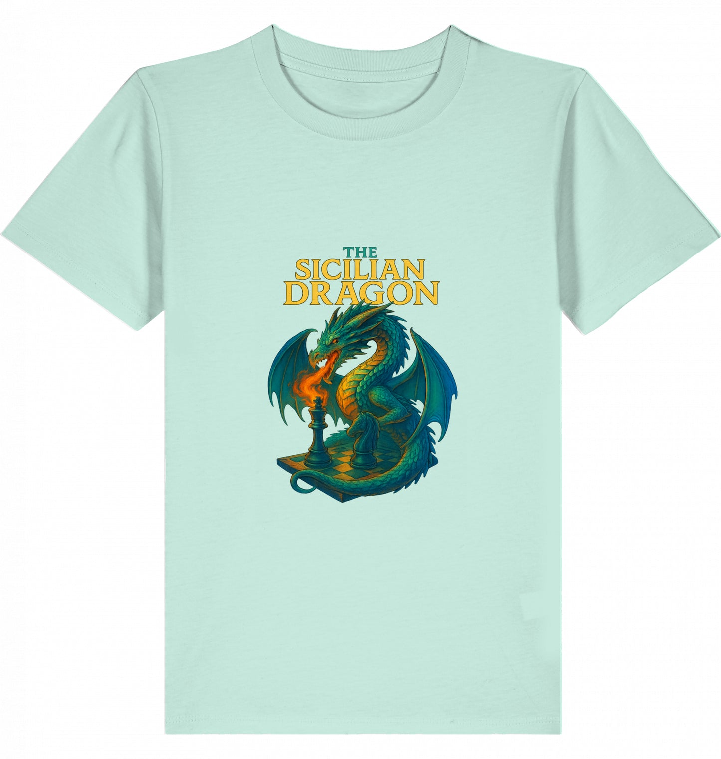Kids  Kinder Schach T-Shirt Sicilian Dragon