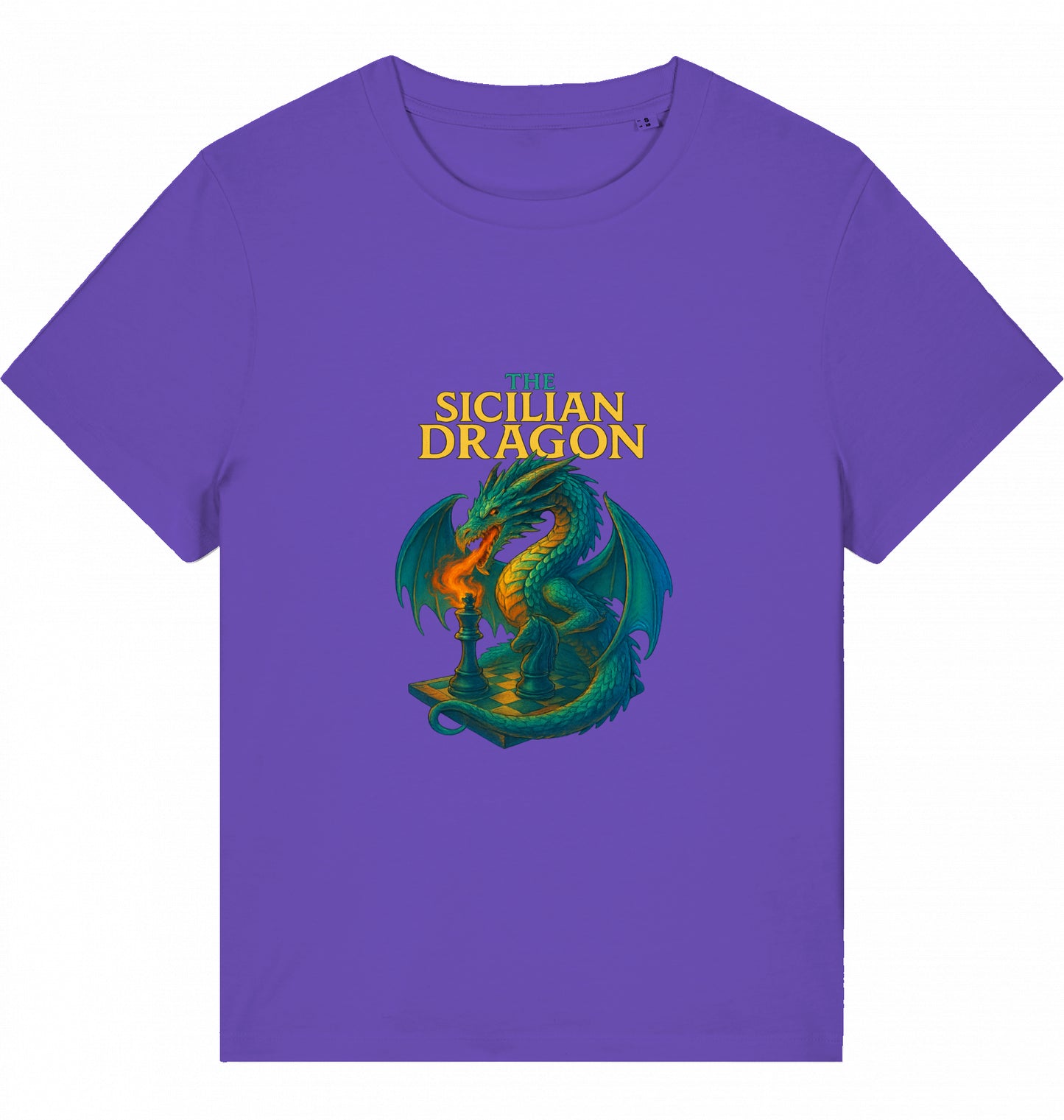 Damen Schach T-Shirt Sicilian Dragon