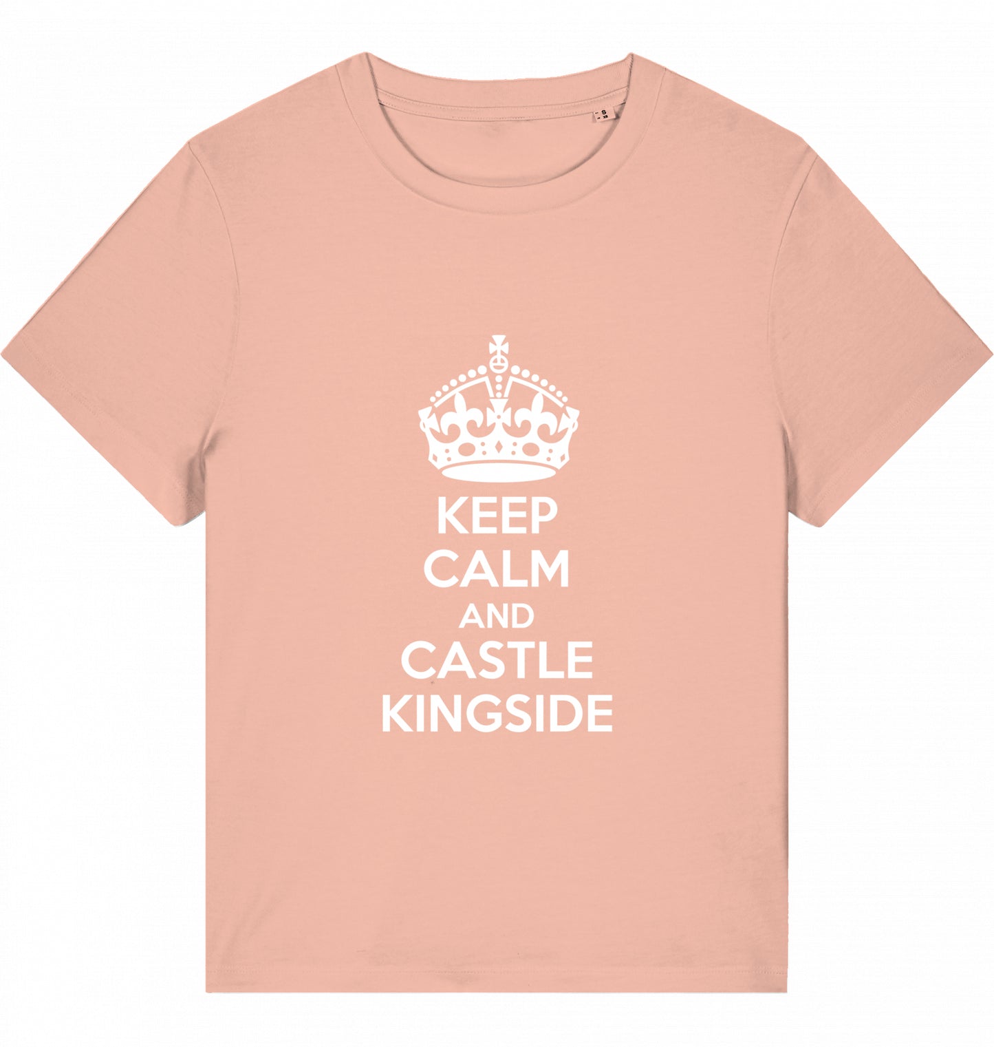 Schach Damen T-Shirt Keep Calm And Castle Kingside Bio-Baumwolle Fairtrade Chess