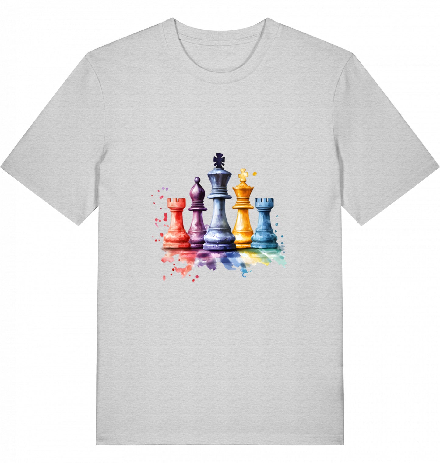 T-Shirt Aquarell Schach Figuren