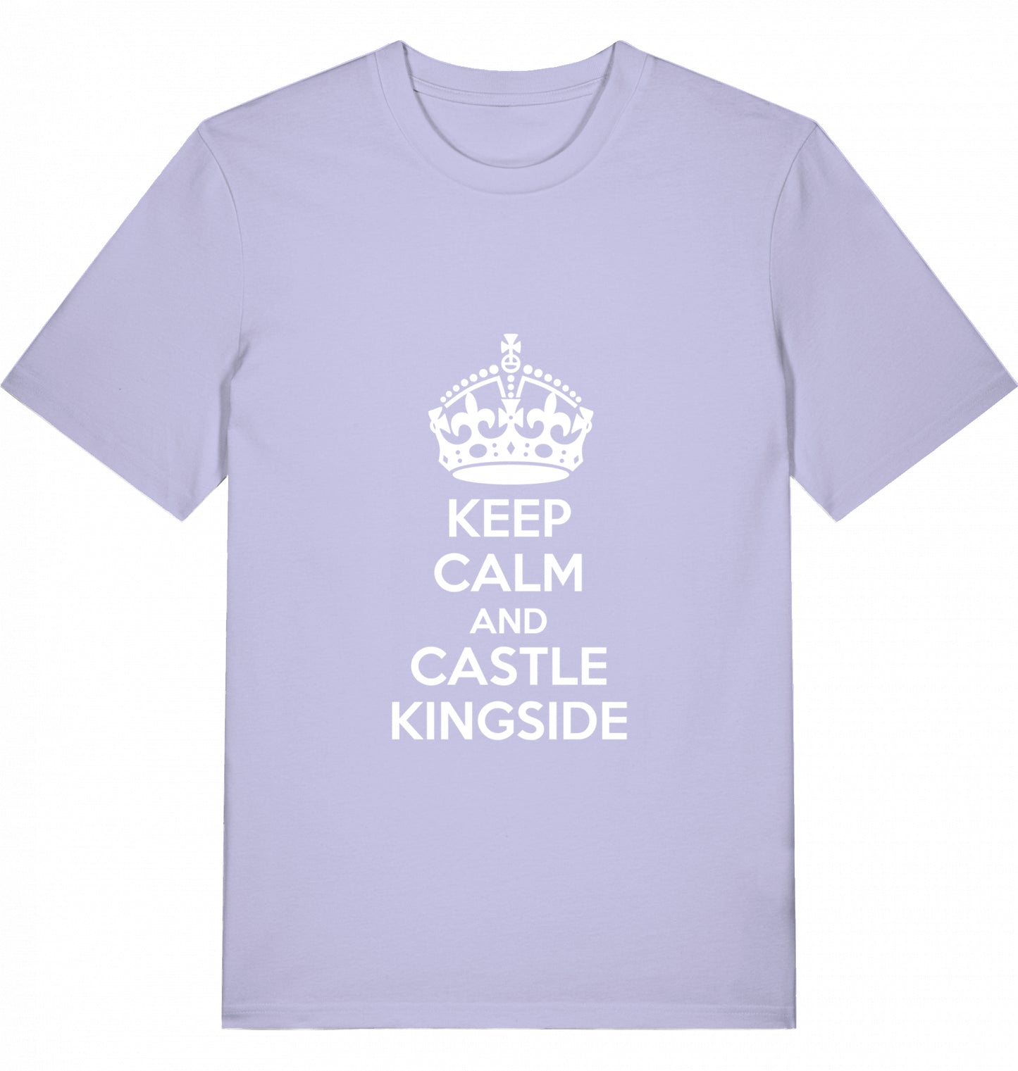 Schach T-Shirt Keep Calm And Castle Kingside Herren Männer Bio-Baumwolle Fairtrade Chess