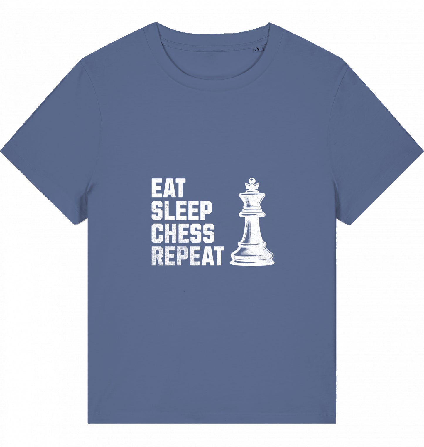 Damen Schach T-Shirt Eat Sleep Chess Repeat