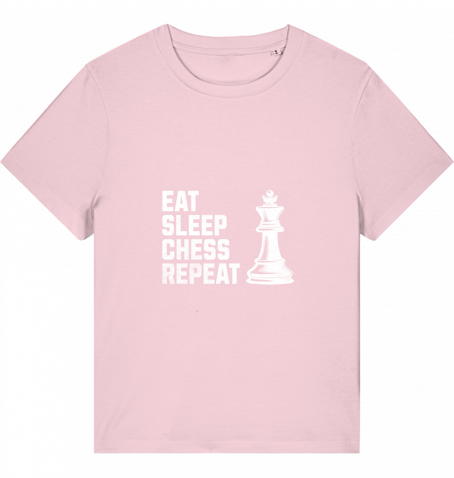 Damen Schach T-Shirt Eat Sleep Chess Repeat