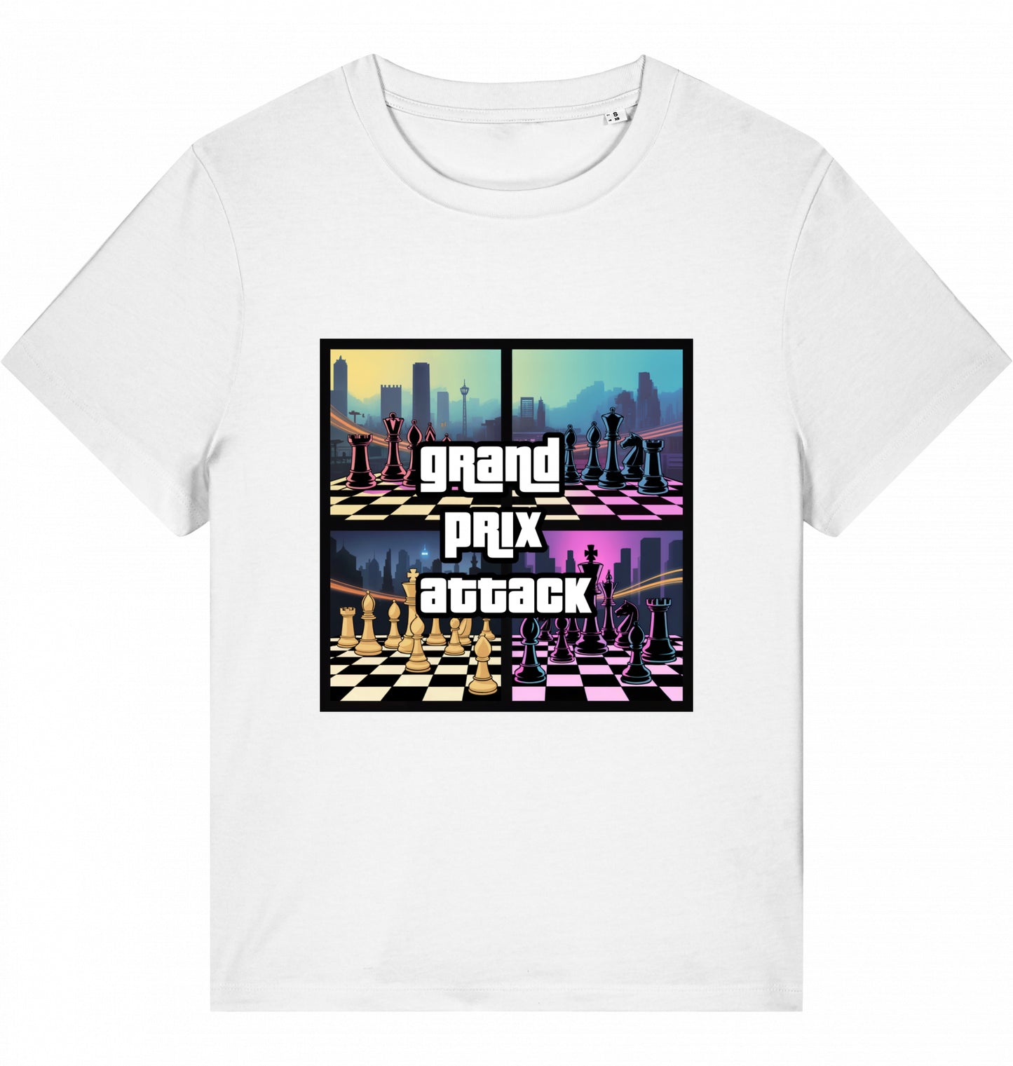 Schach Damen T-Shirt Grand Prix Attack Chess Bio-Baumwolle Fairtrade
