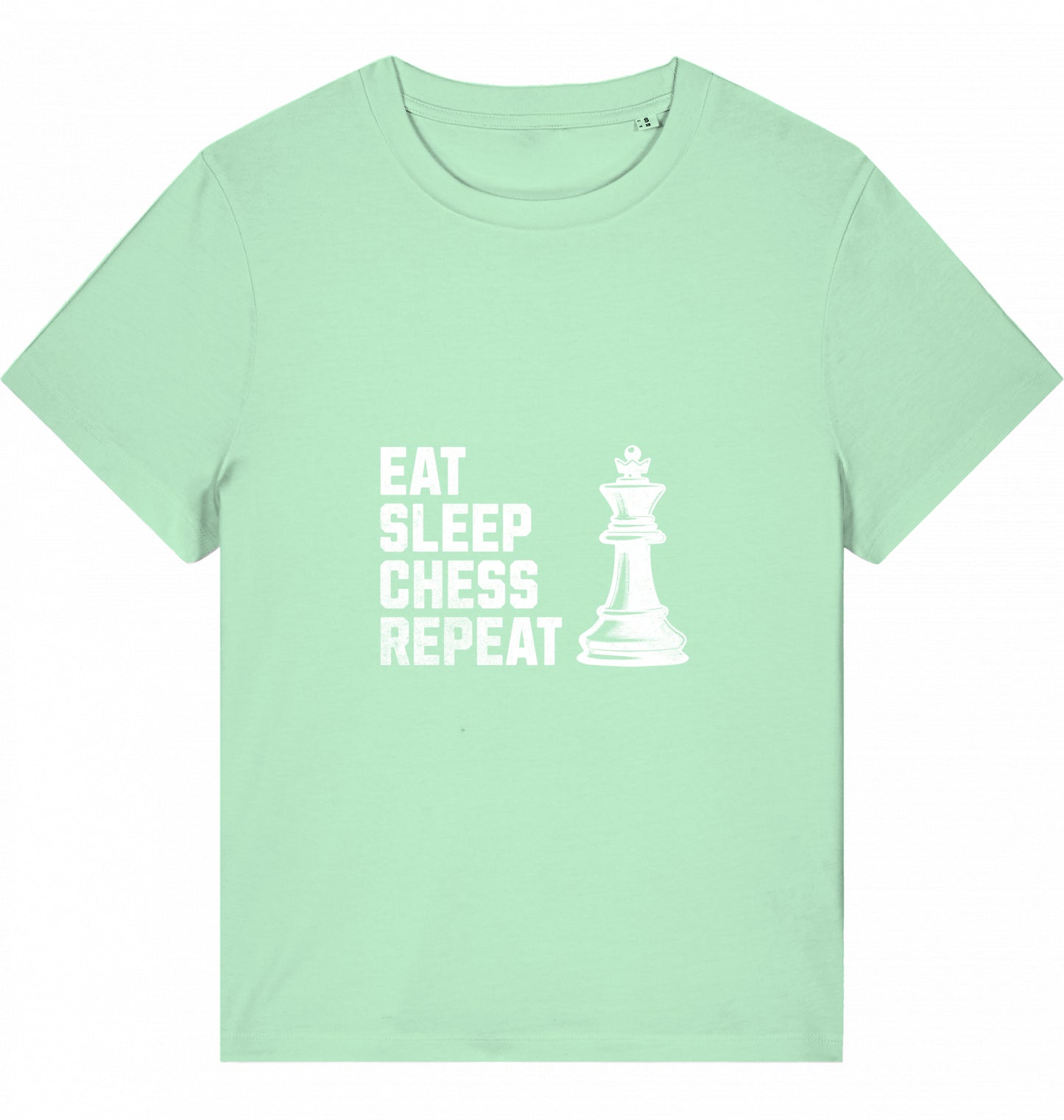 Damen Schach T-Shirt Eat Sleep Chess Repeat