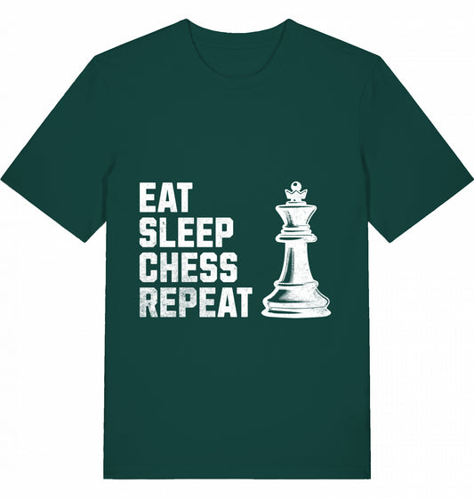 Schach T-Shirt Eat Sleep Chess Repeat V2