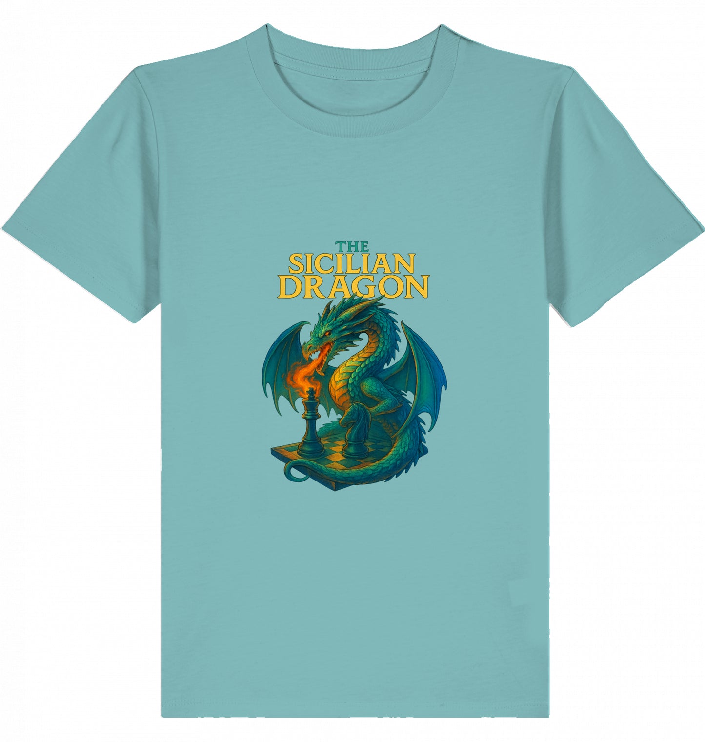 Kids  Kinder Schach T-Shirt Sicilian Dragon