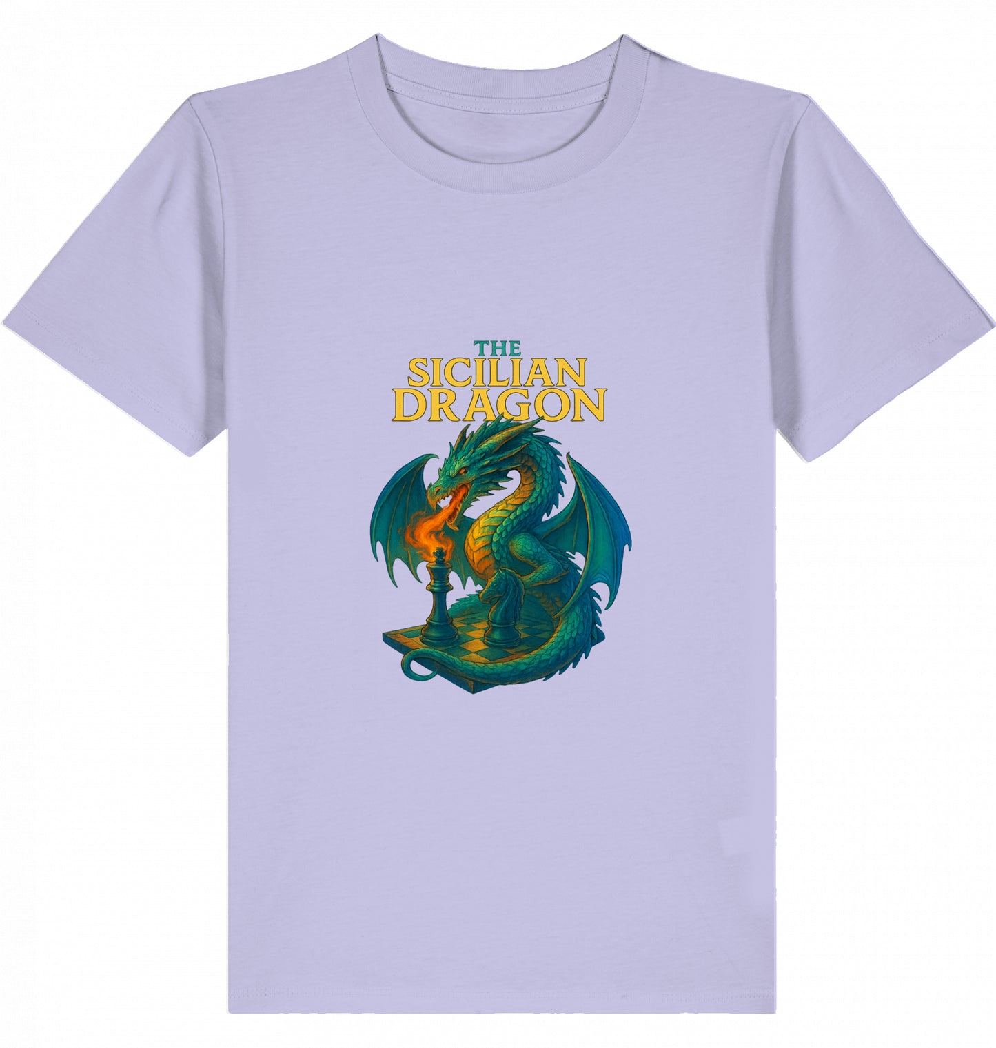 Kids  Kinder Schach T-Shirt Sicilian Dragon