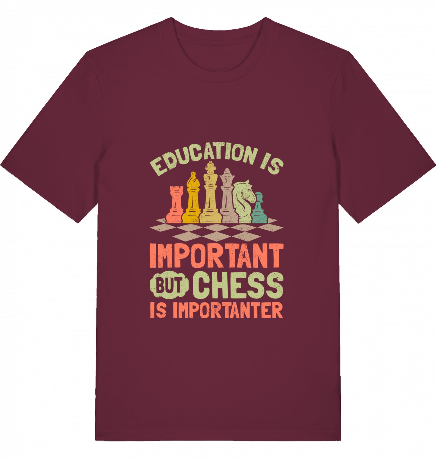 Schach T-Shirt "Chess is importanter"