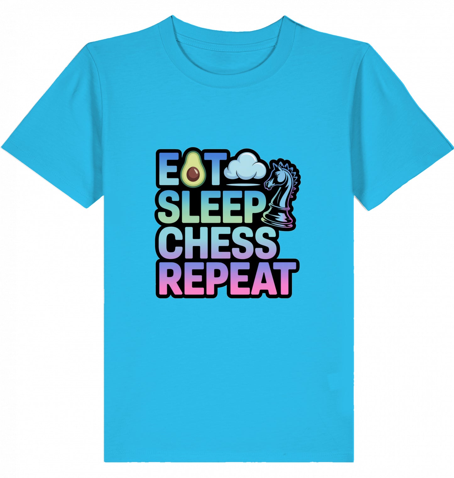 Kinder T-Shirt  Eat Sleep Chess Repeat
