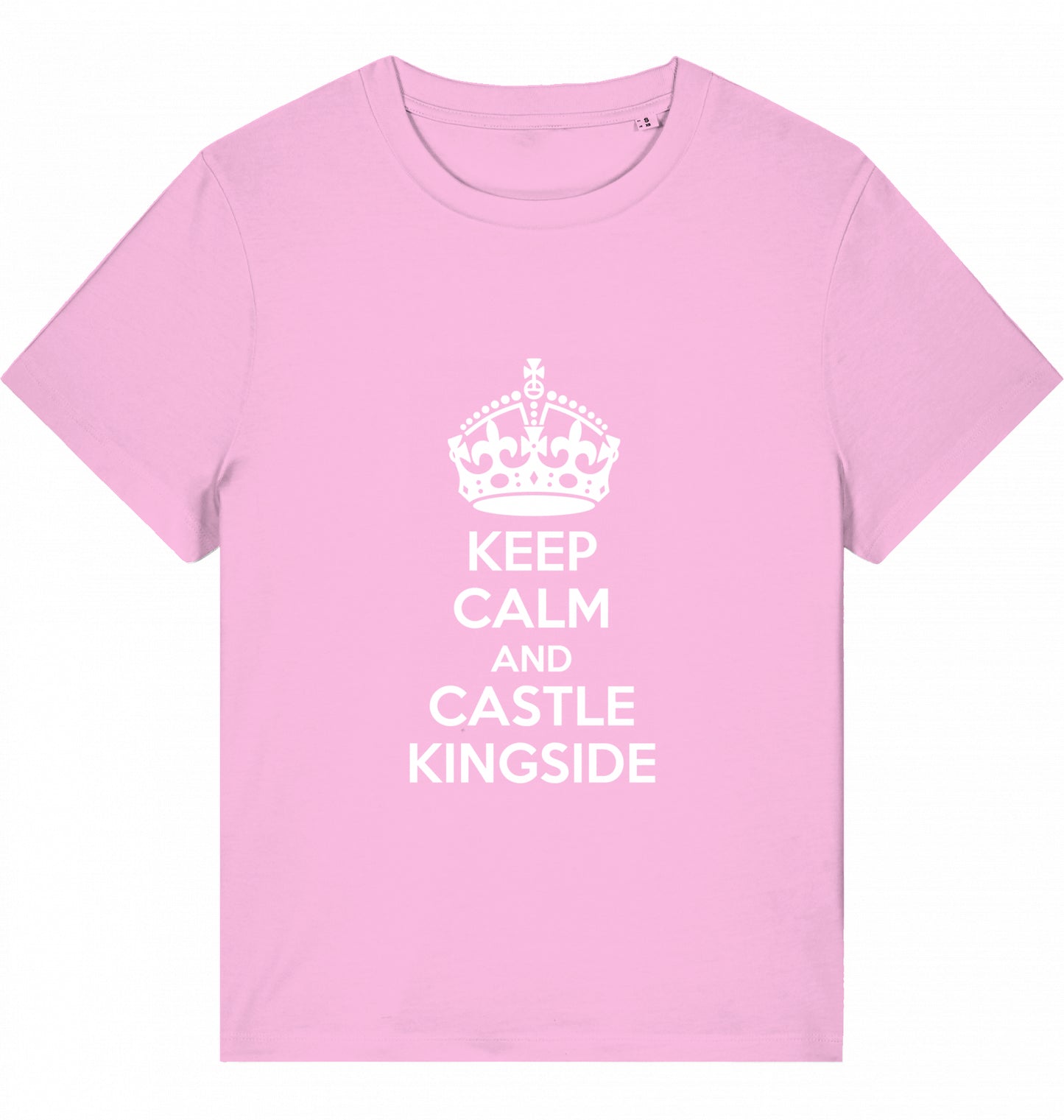 Schach Damen T-Shirt Keep Calm And Castle Kingside Bio-Baumwolle Fairtrade Chess