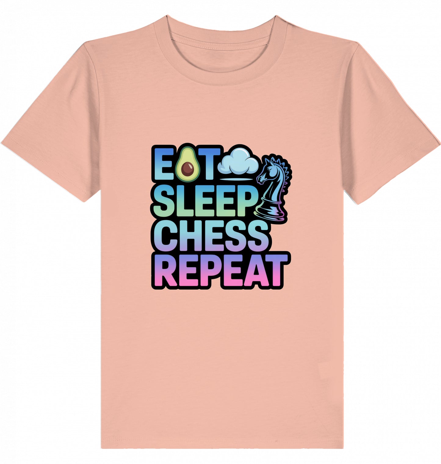 Kinder T-Shirt  Eat Sleep Chess Repeat